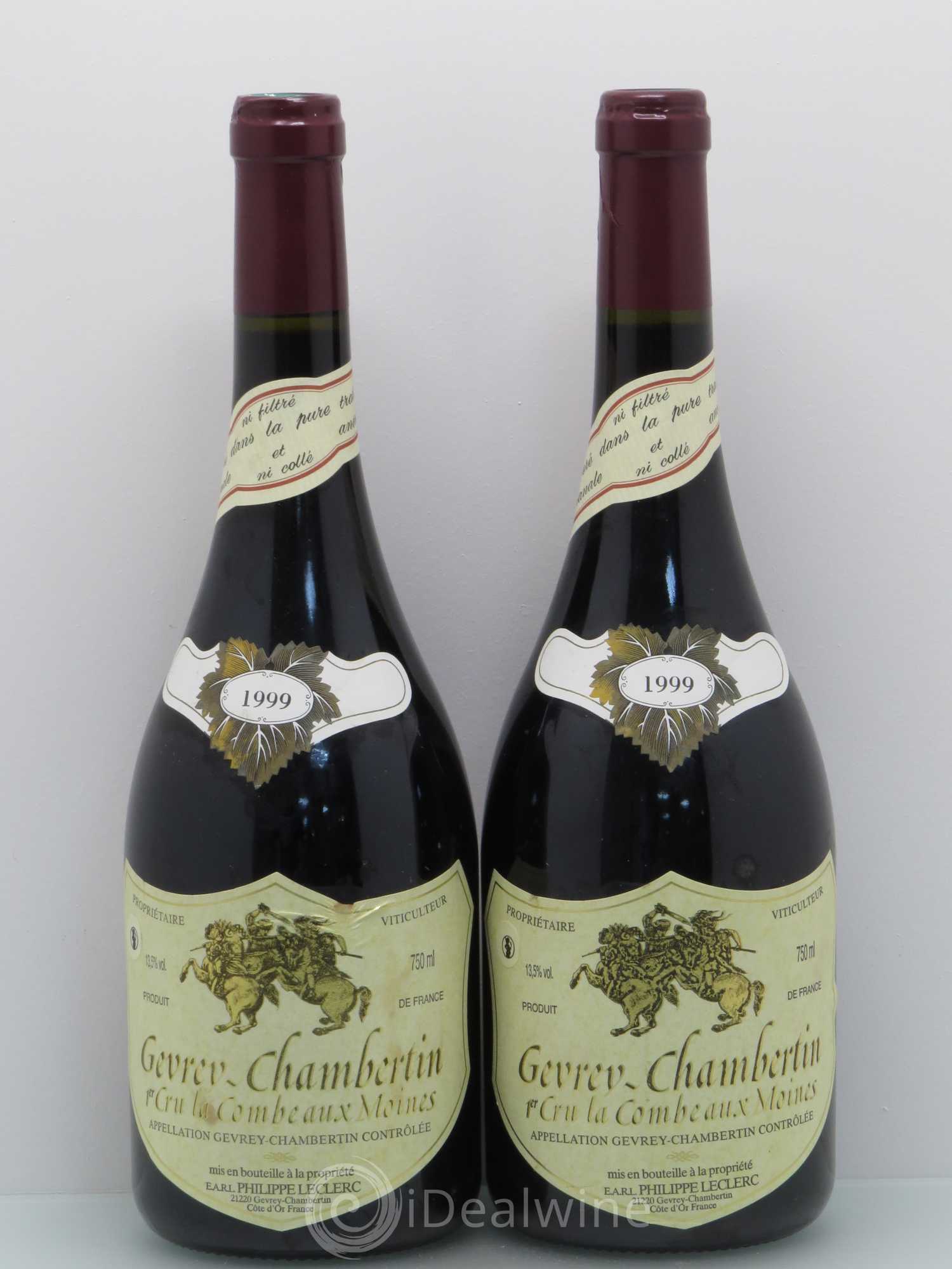 Gevrey-Chambertin 1er Cru La Combe Aux Moines Philippe Leclerc 1999 - Posten von 2 Flaschen - 0
