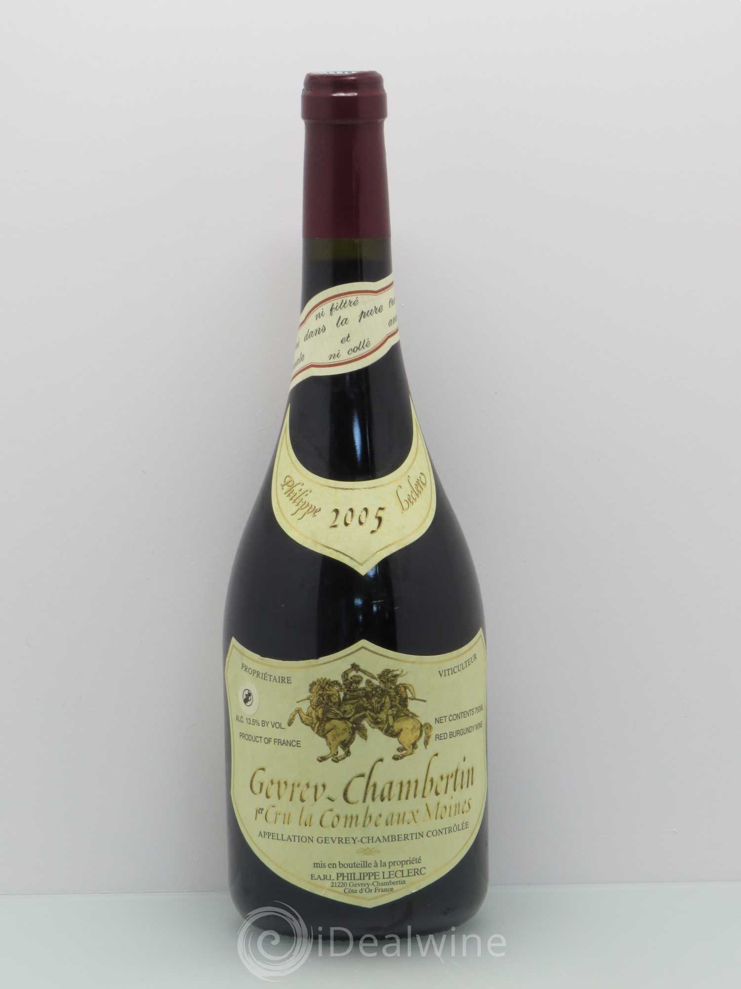 Gevrey-Chambertin 1er Cru La Combe Aux Moines Philippe Leclerc 2005 - Posten von 1 Flasche - 0