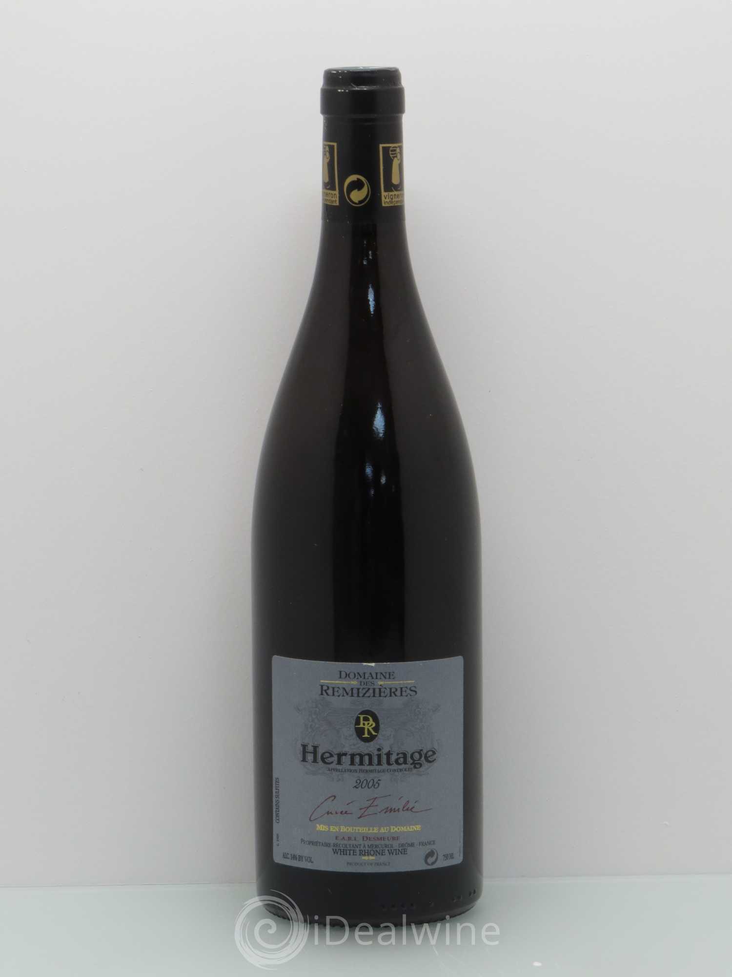 Hermitage Cuvée Emilie Rémizières (Domaine des) 2005 - Lot de 1 bouteille - 0