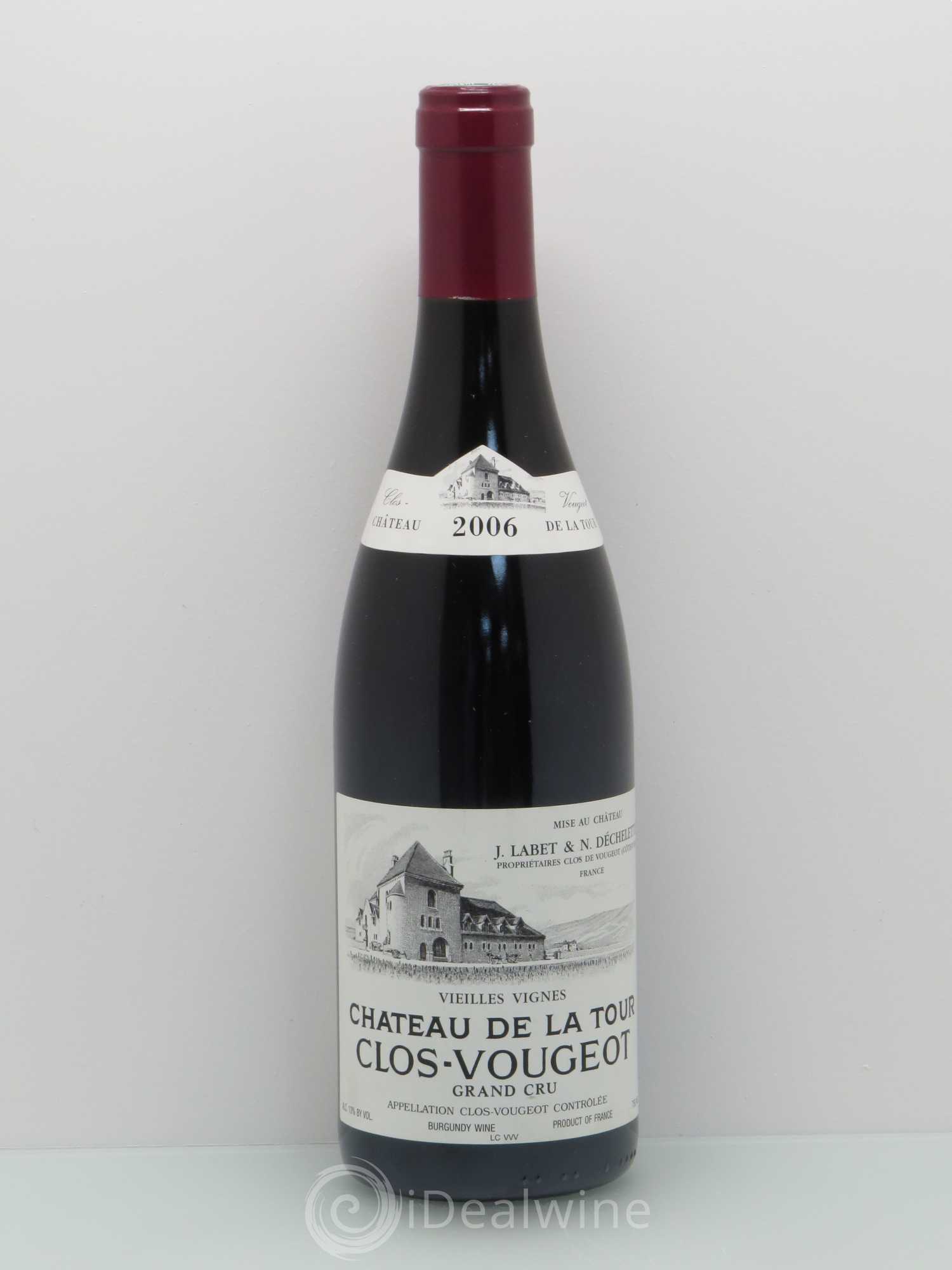 Clos de Vougeot Grand Cru Vieilles Vignes Château de La Tour 2006 - Lot de 1 bouteille - 0