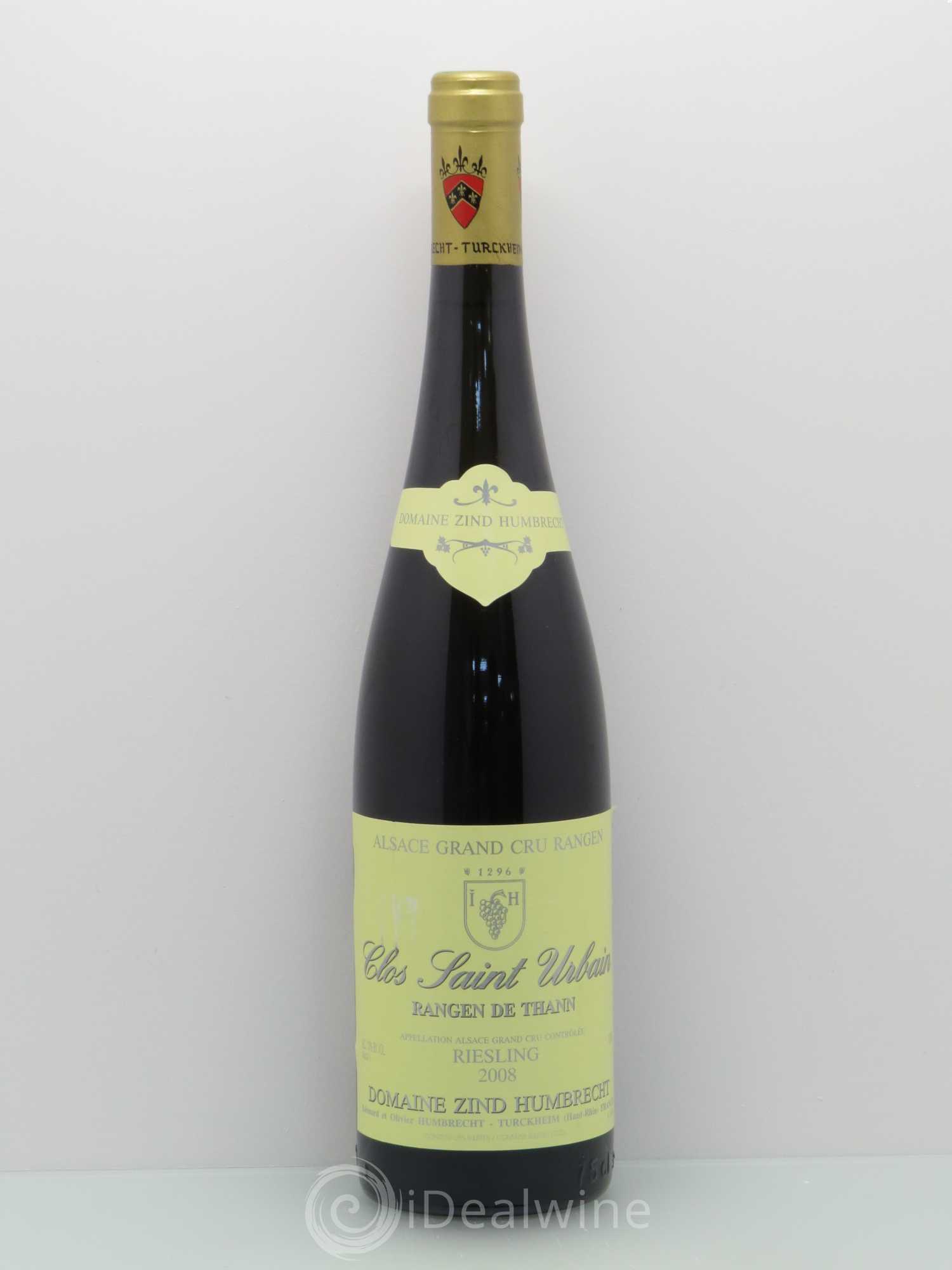 Alsace Riesling Grand Cru Rangen de Thann Clos Saint Urbain Zind-Humbrecht (Domaine) 2008 - Lot de 1 bouteille - 0
