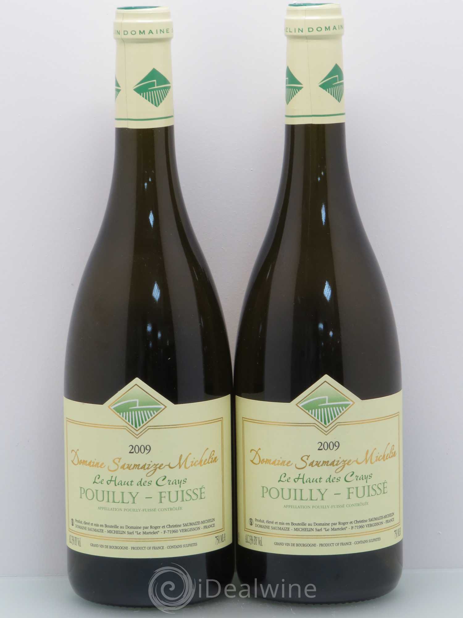 Pouilly-Fuissé Les Hauts Des crays Saumaize-Michelin 2009 - Posten von 2 Flaschen - 0