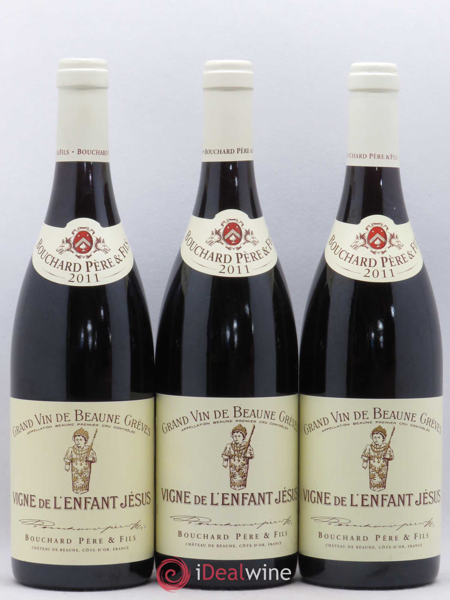 Beaune 1er Cru Grèves - Vigne de l'Enfant Jésus Bouchard Père & Fils 2011 - Lot de 3 bouteilles - 0