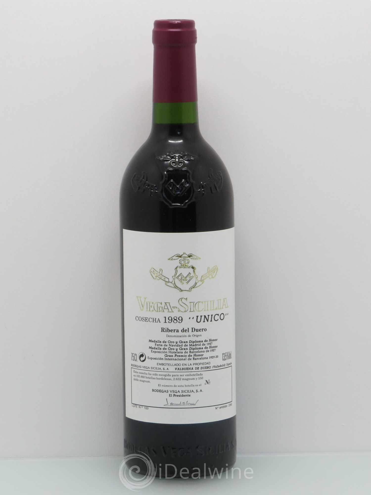 Ribera Del Duero DO Vega Sicilia Unico Famille Alvarez 1989 - Lot de 1 bouteille - 0