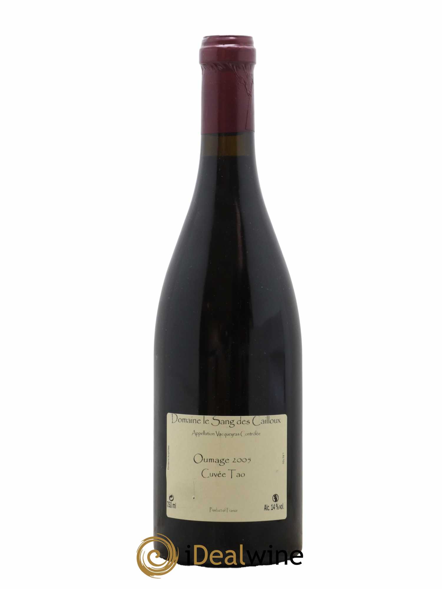 Vacqueyras Oumage Le Sang des Cailloux Cuvée Tao 2005 - Lotto di 1 bottiglia - 1