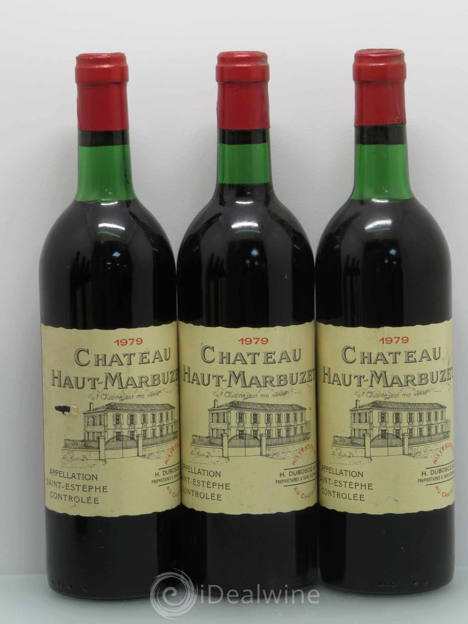 Château Haut Marbuzet 1979 - Lot de 6 bouteilles - 1