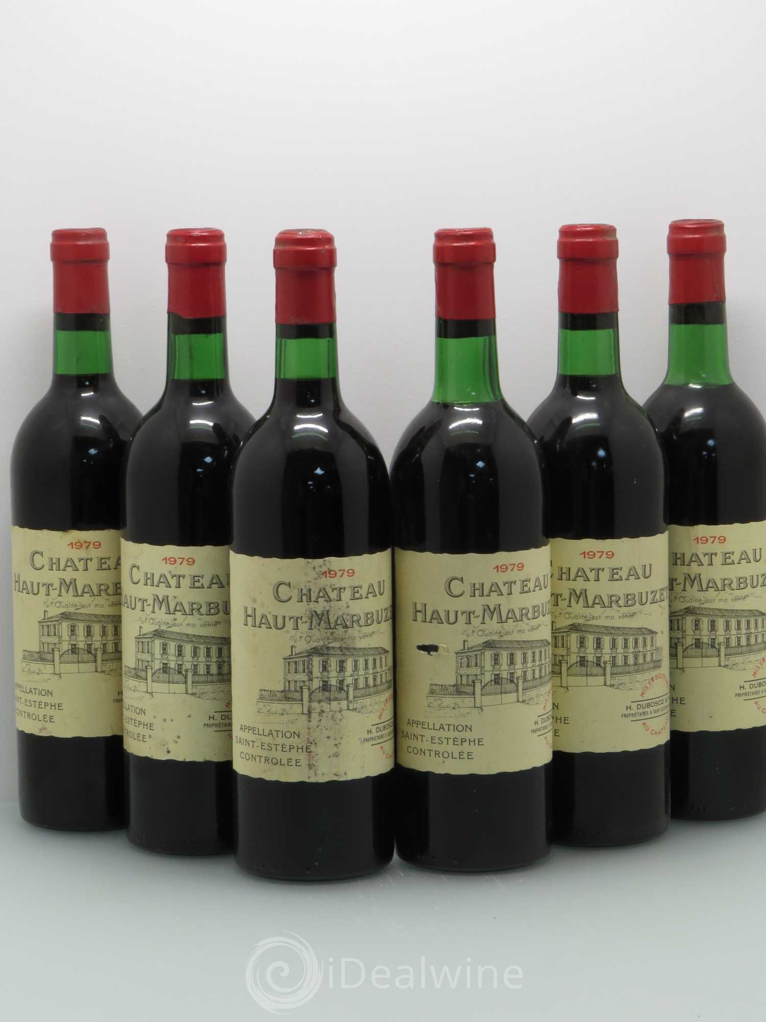 Château Haut Marbuzet 1979 - Lot de 6 bouteilles - 0