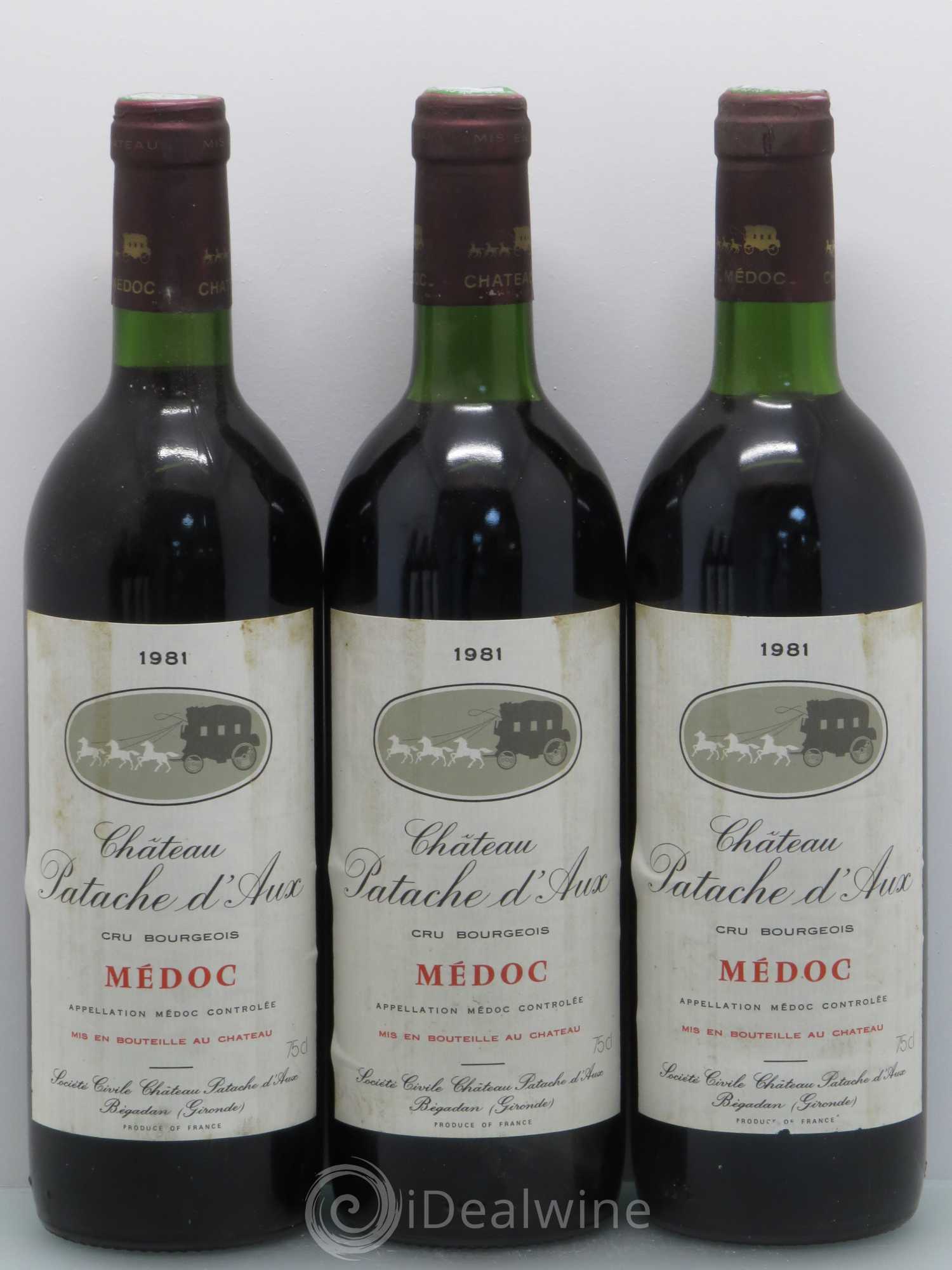 Château Patache d'Aux Cru Bourgeois (sans prix de réserve) 1981 - Lot de 6 bouteilles - 1