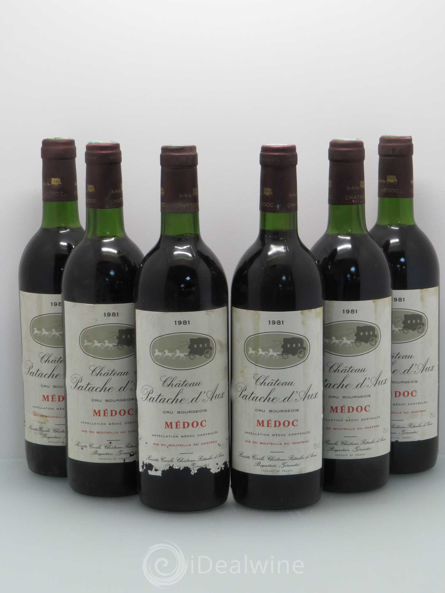 Château Patache d'Aux Cru Bourgeois (sans prix de réserve) 1981 - Lot de 6 bouteilles - 0