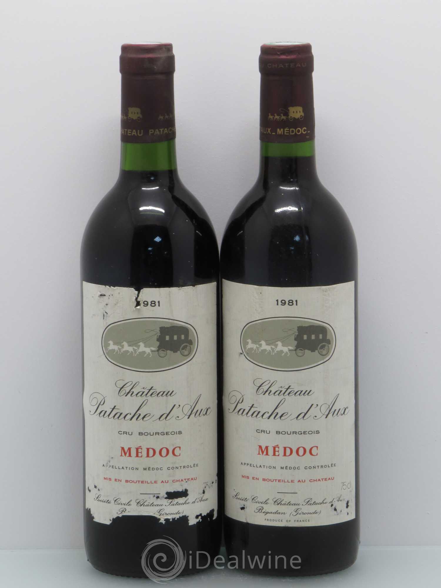 Château Patache d'Aux Cru Bourgeois (sans prix de réserve) 1981 - Lot de 2 bouteilles - 0