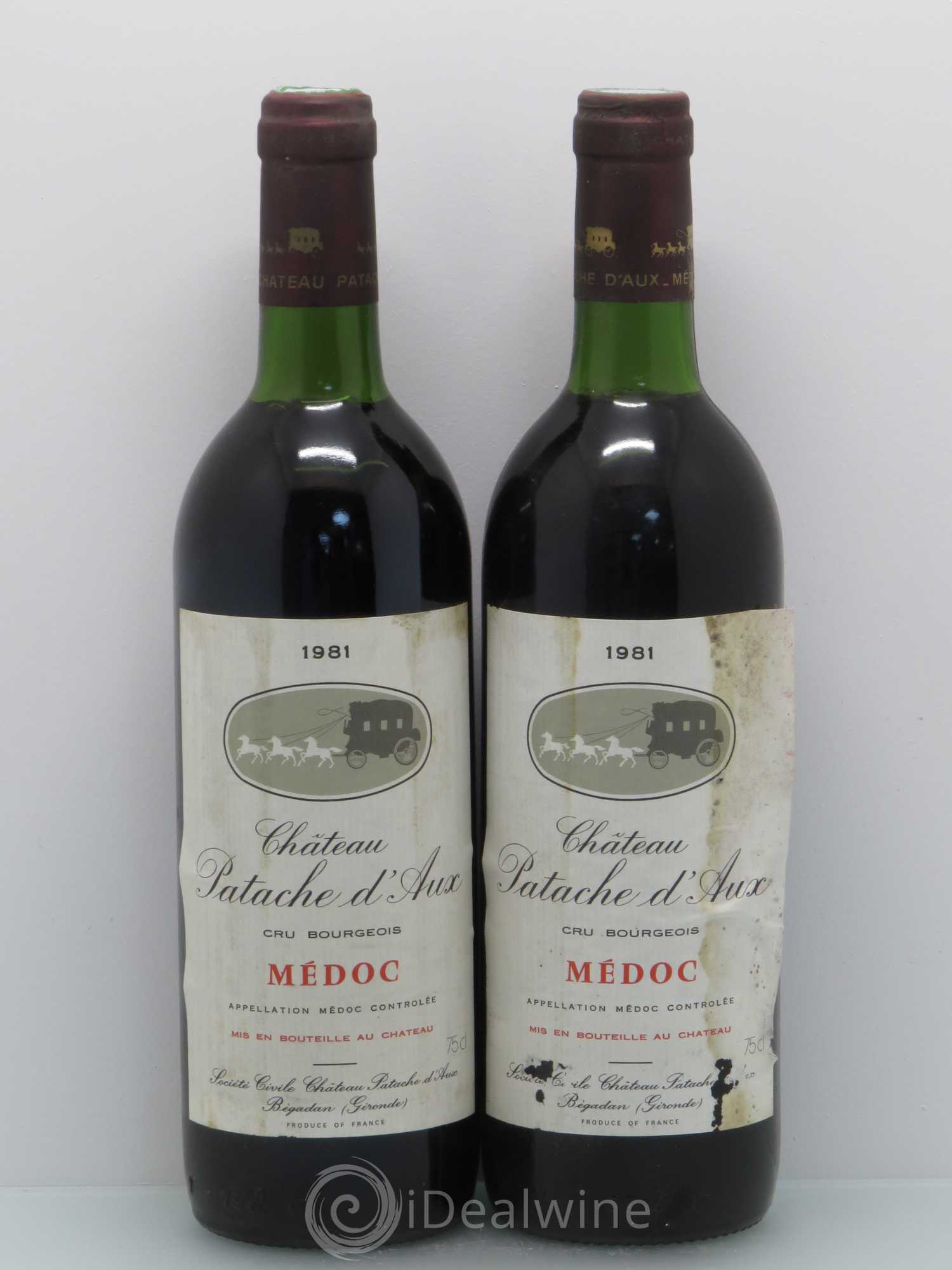Château Patache d'Aux Cru Bourgeois (sans prix de réserve) 1981 - Lot de 2 bouteilles - 0