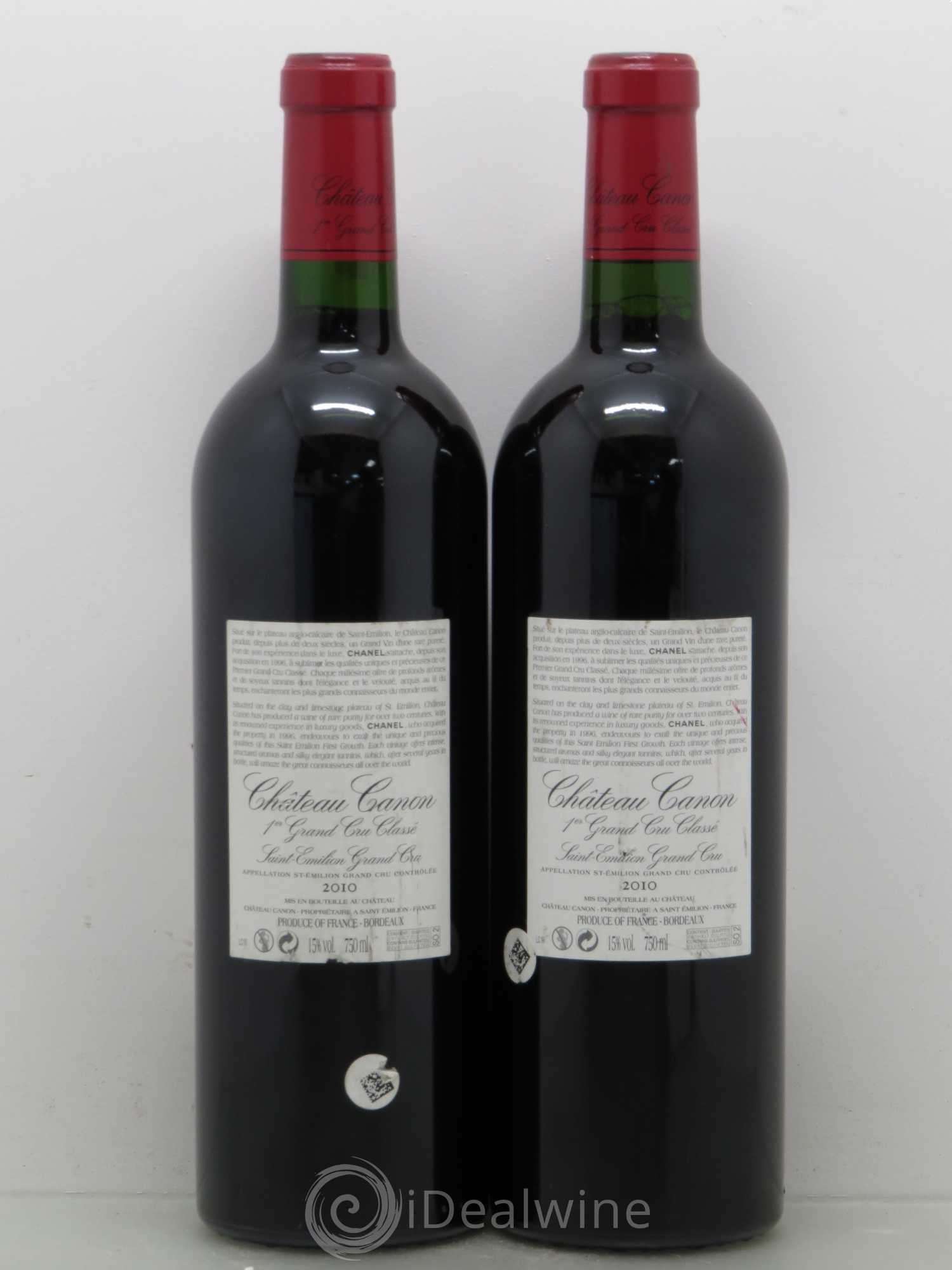 Château Canon 1er Grand Cru Classé B 2010 - Lot de 2 bouteilles - 1