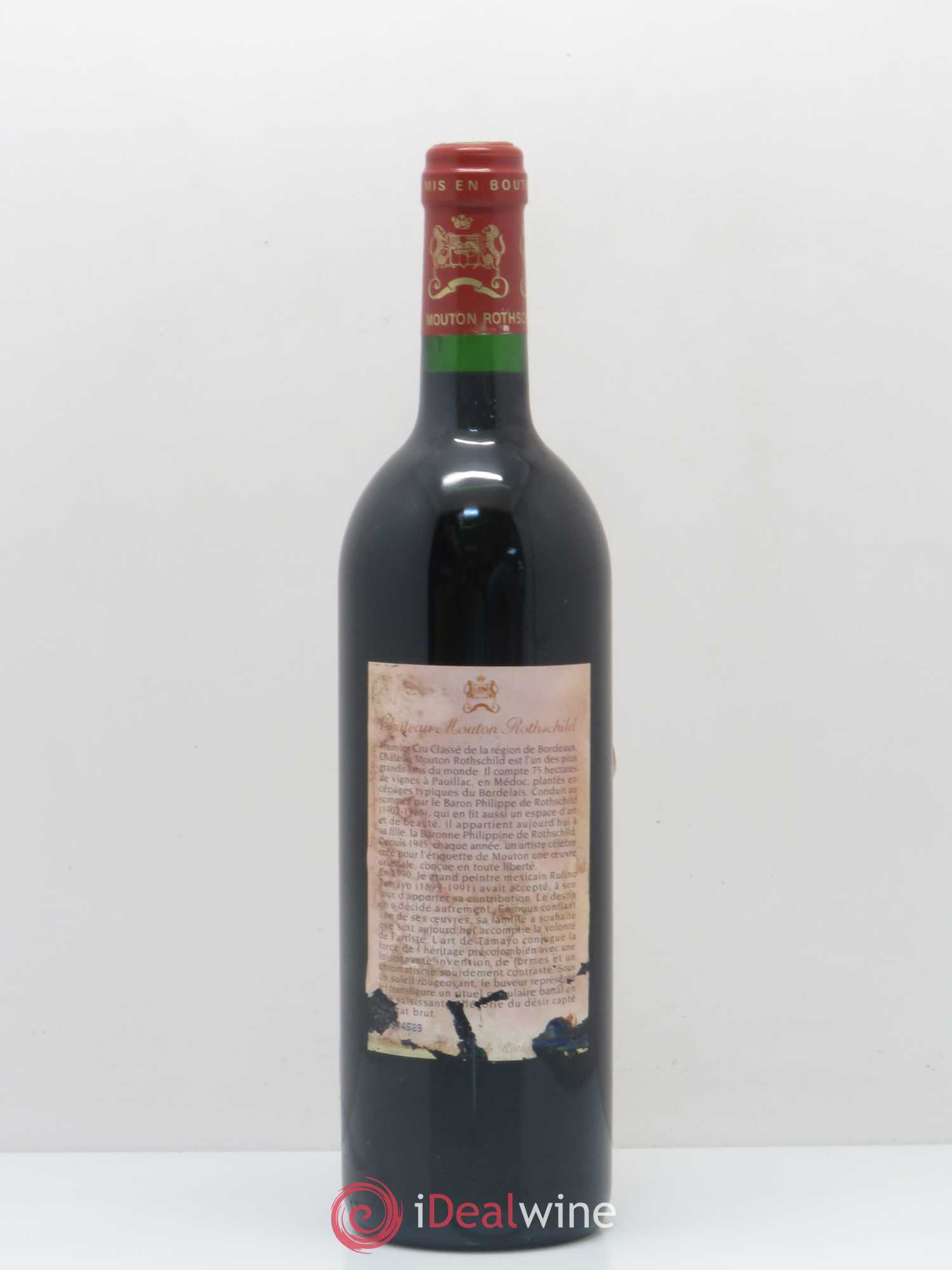 Château Mouton Rothschild 1er Grand Cru Classé 1998 - Lot de 1 bouteille - 1