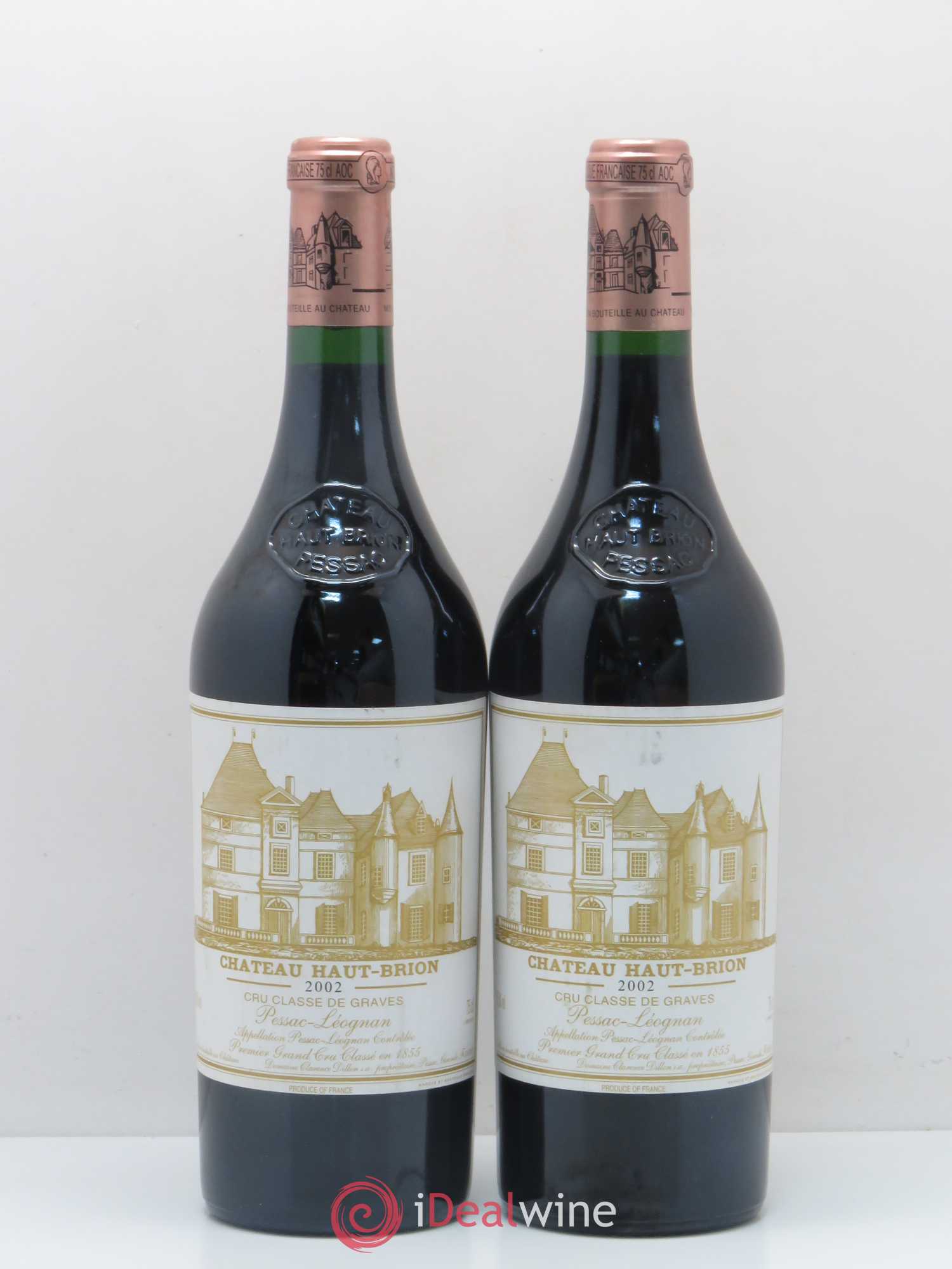 Château Haut Brion 1er Grand Cru Classé 2002 - Lot de 2 bouteilles - 0