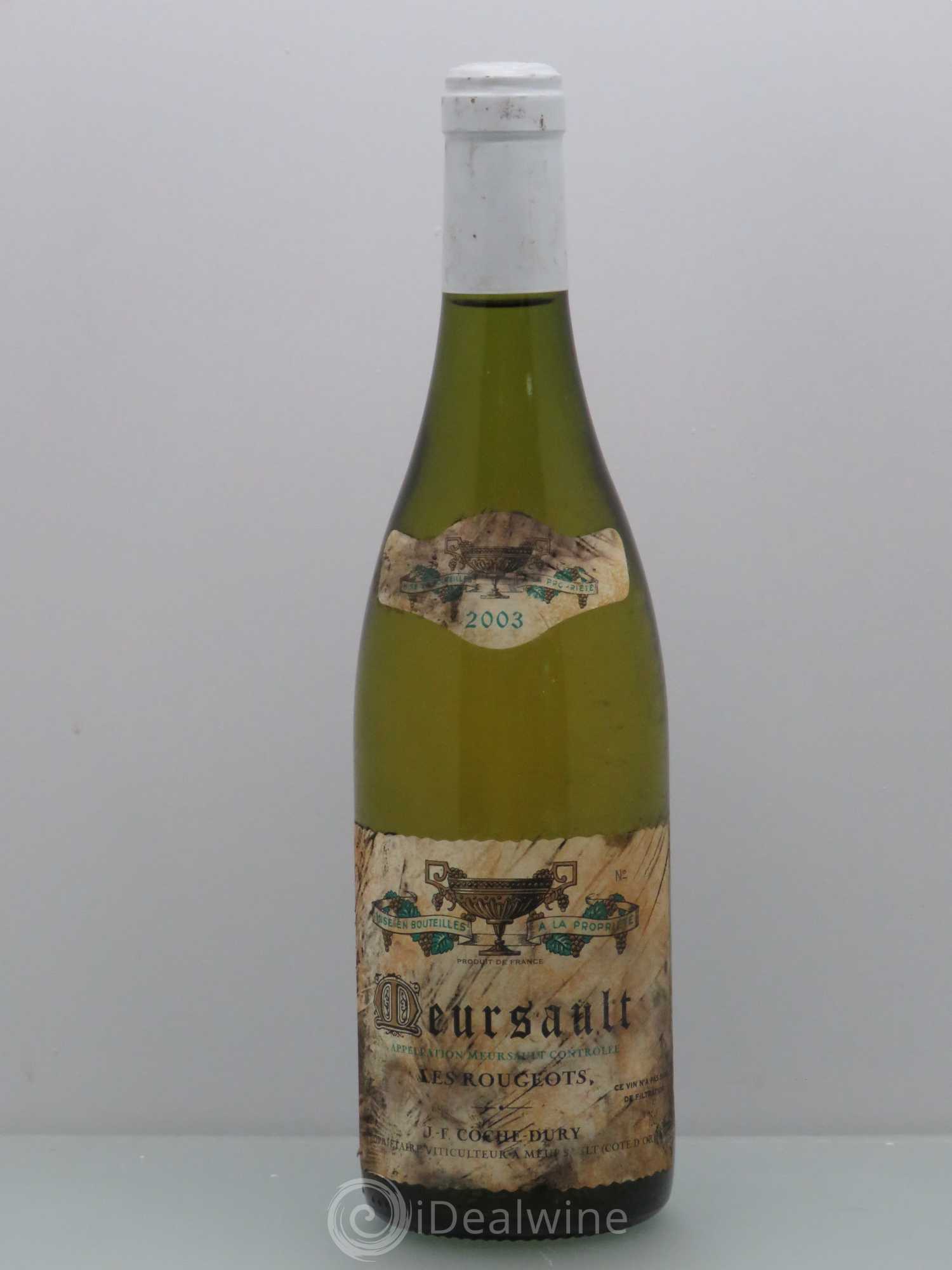 Meursault Les Rougeots Coche Dury (Domaine) 2003 - Lot de 1 bouteille - 0