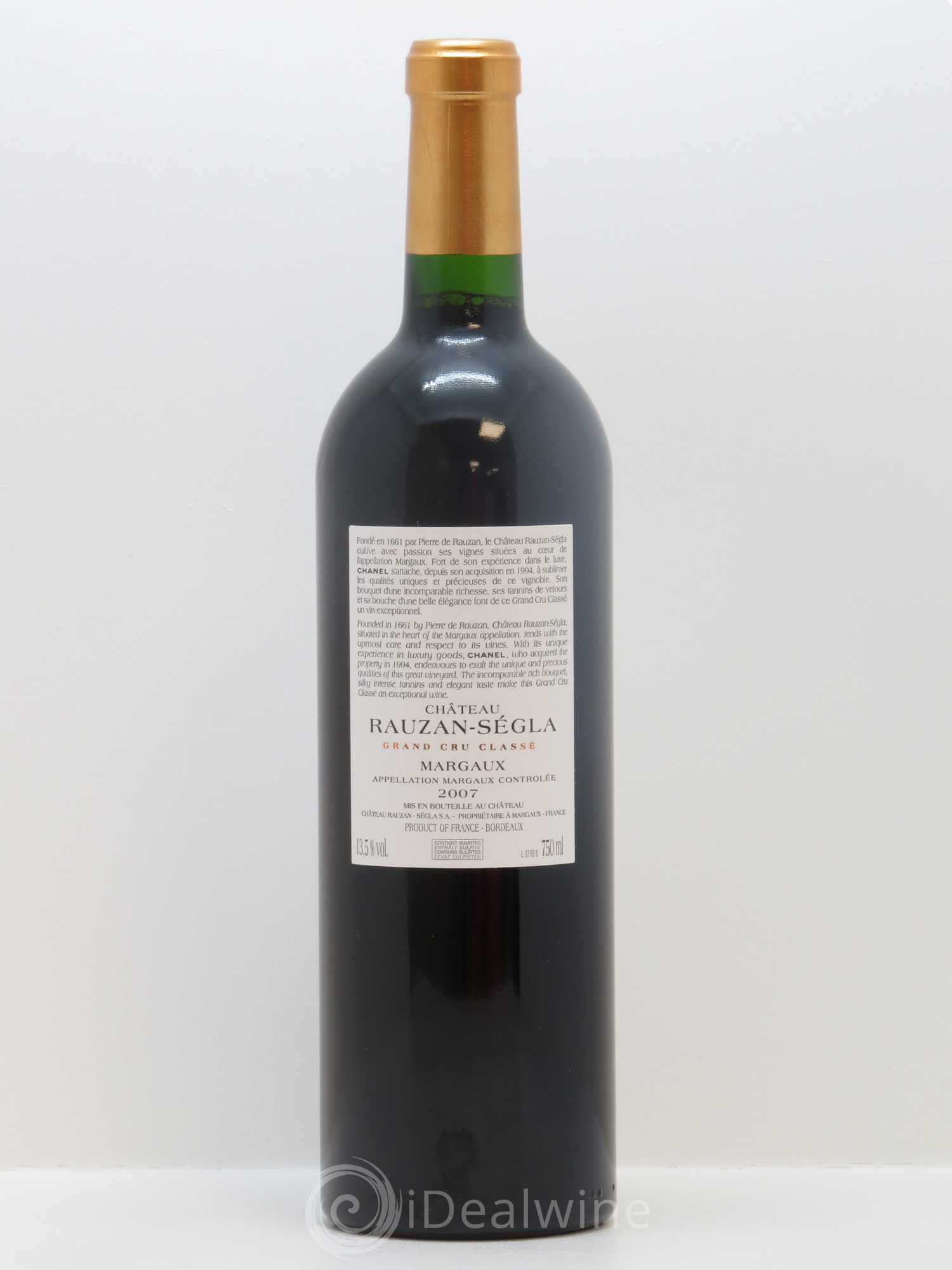 Château Rauzan Ségla Grand Cru Classé 2007 - Posten von 1 Flasche - 1