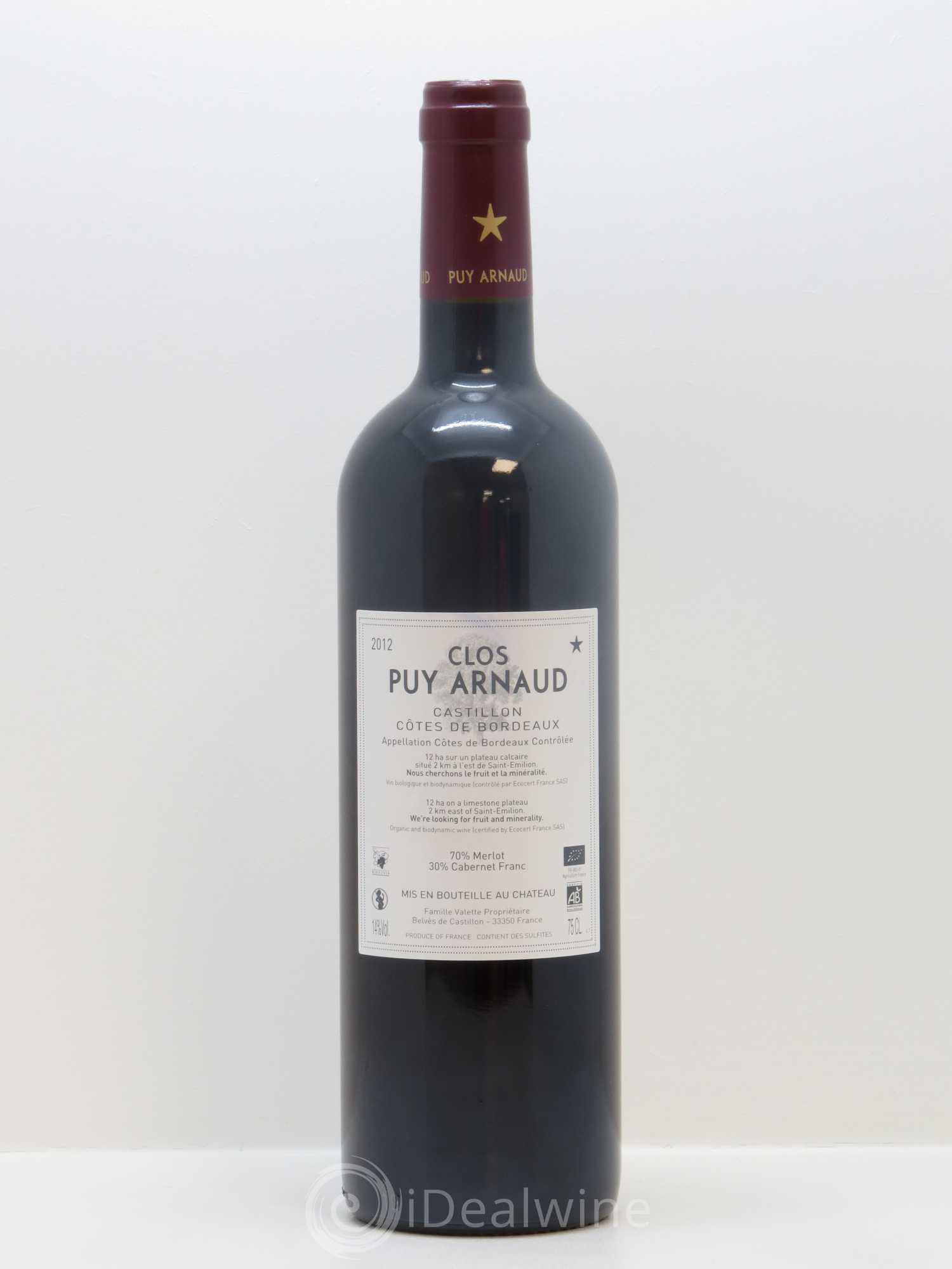 Clos Puy Arnaud Cuvée Pervenche 2012 - Lot de 1 bouteille - 1
