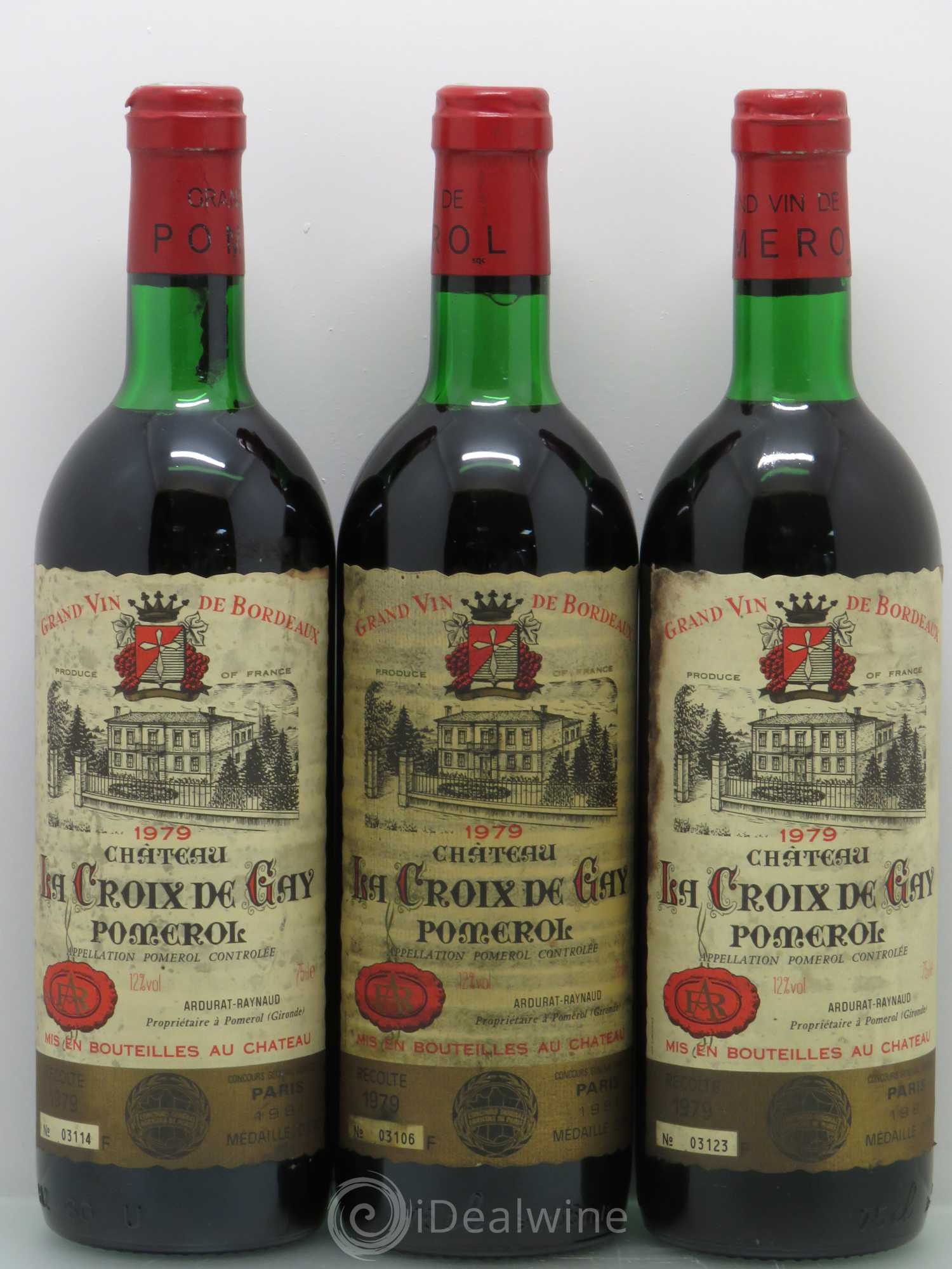 Château la Croix de Gay 1979 - Lot de 3 bouteilles - 0