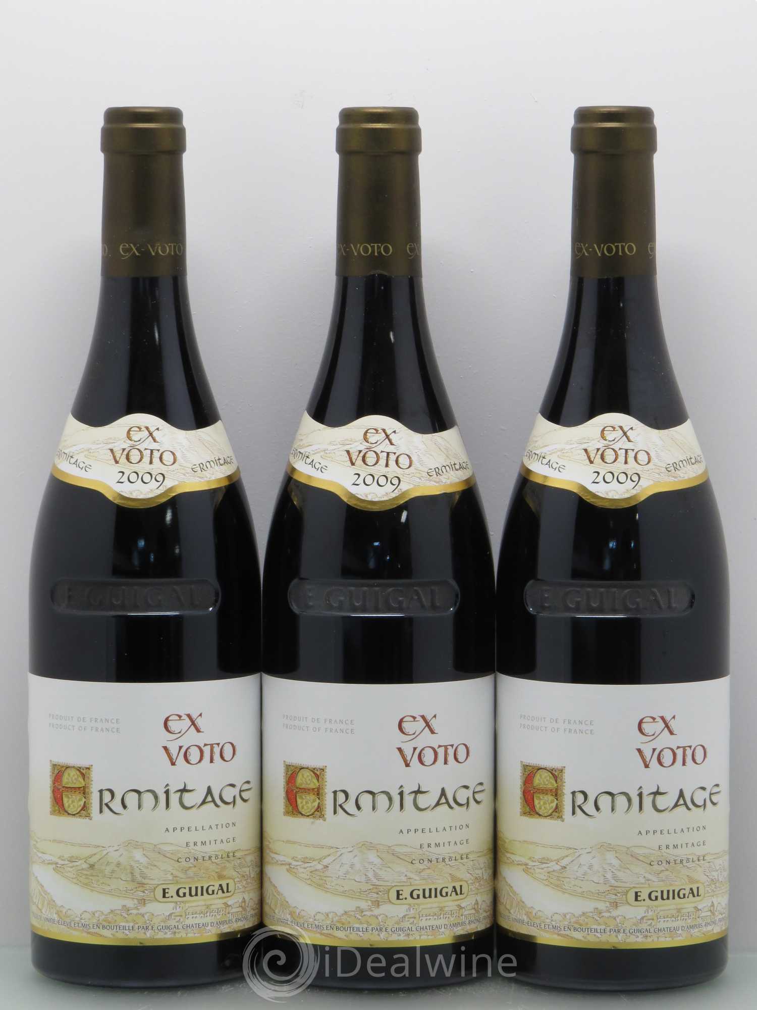 Ermitage Ex Voto Guigal 2009 - Lot de 3 bouteilles - 0