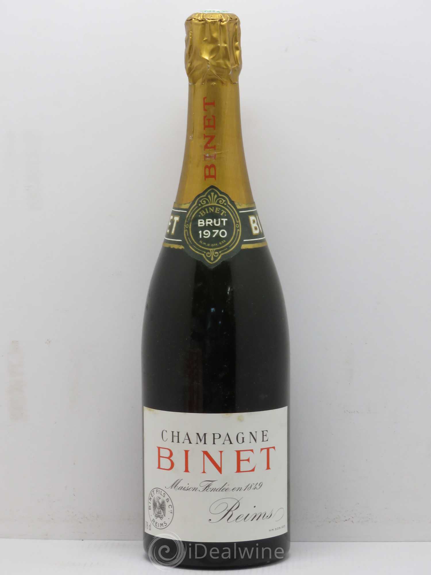 Champagne Binet brut 1970 - Lot de 1 bouteille - 0