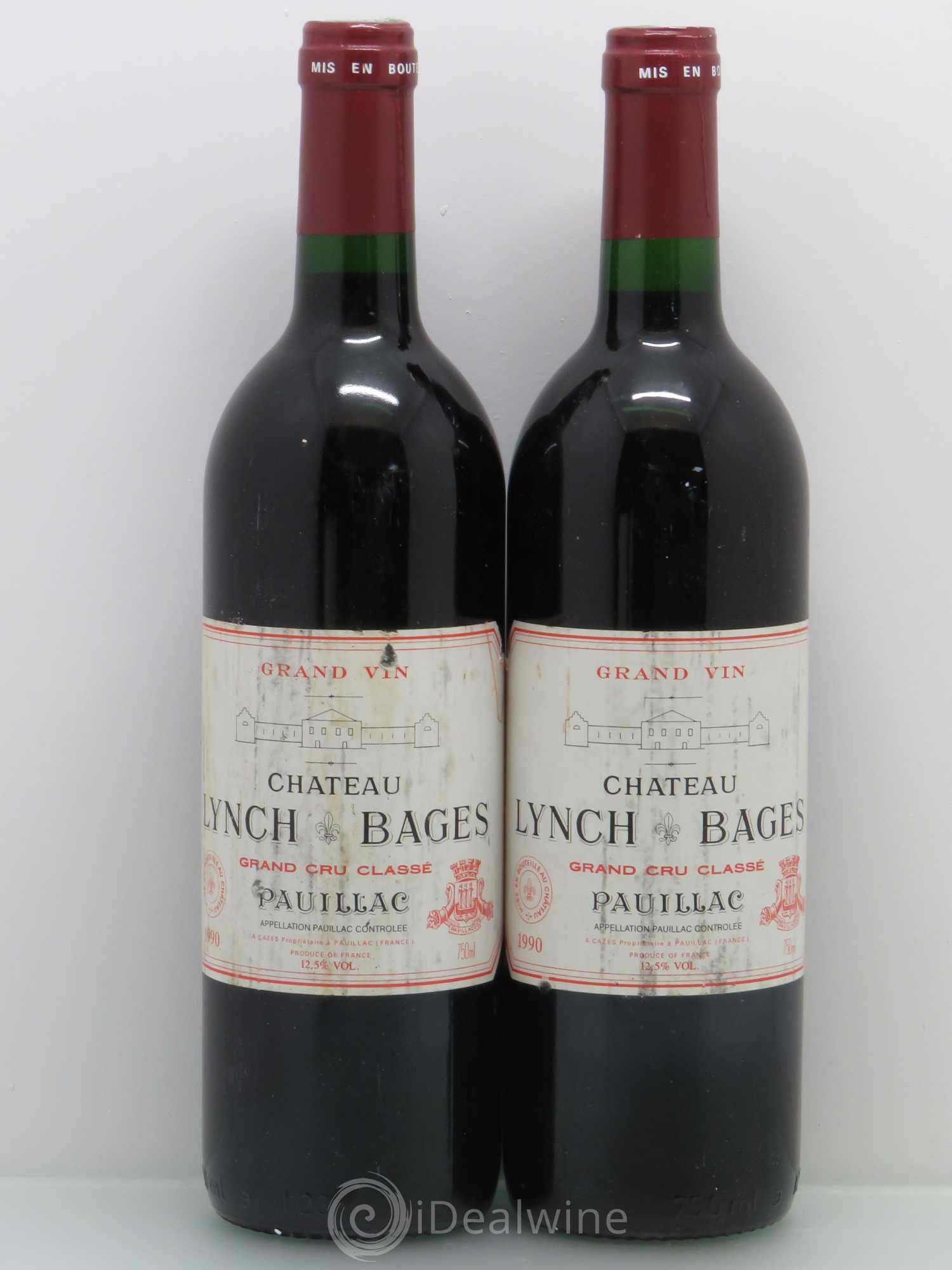 Château Lynch Bages 5ème Grand Cru Classé 1990 - Lot de 2 bouteilles - 0