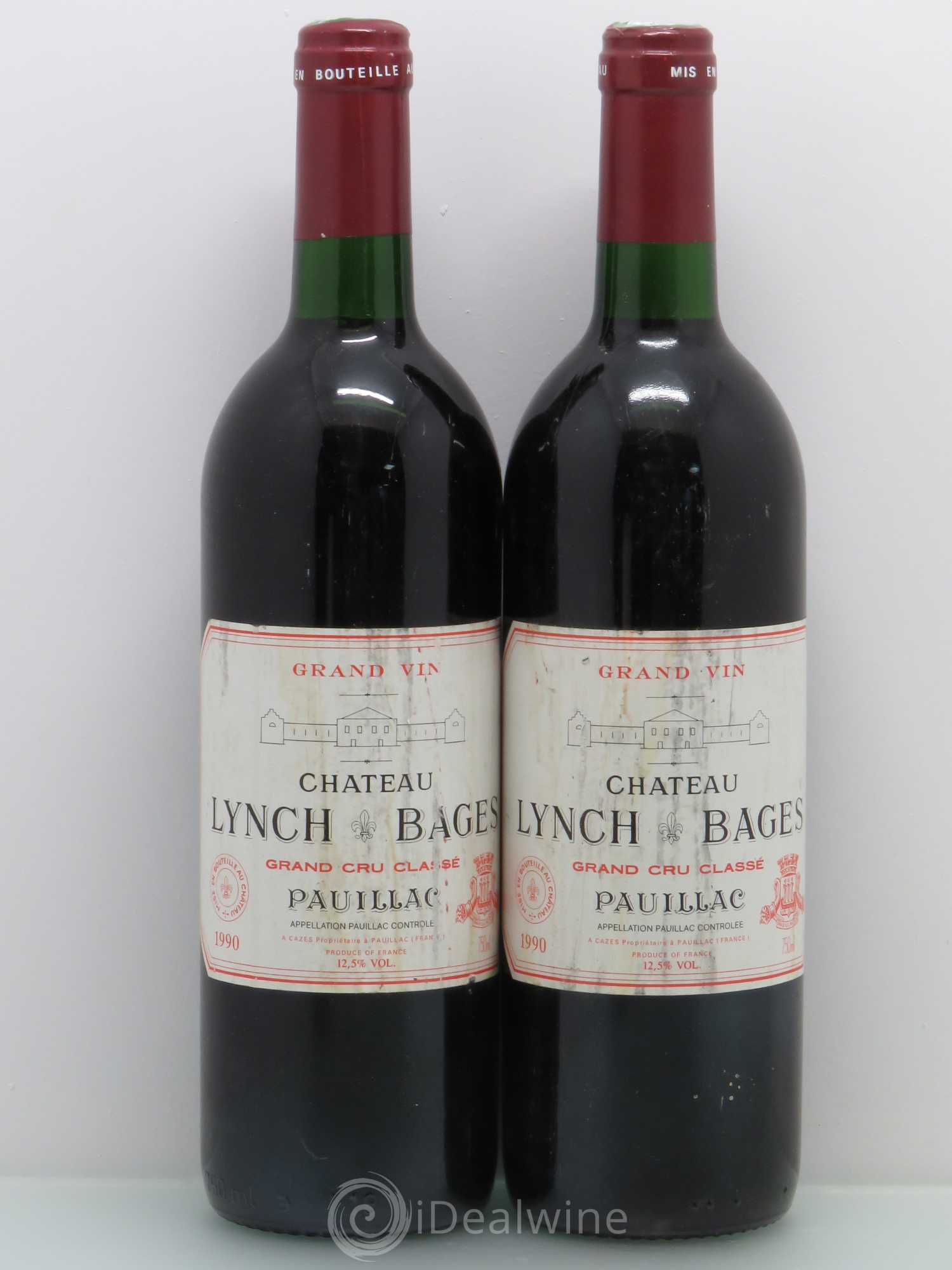 Château Lynch Bages 5ème Grand Cru Classé 1990 - Lot de 2 bouteilles - 0
