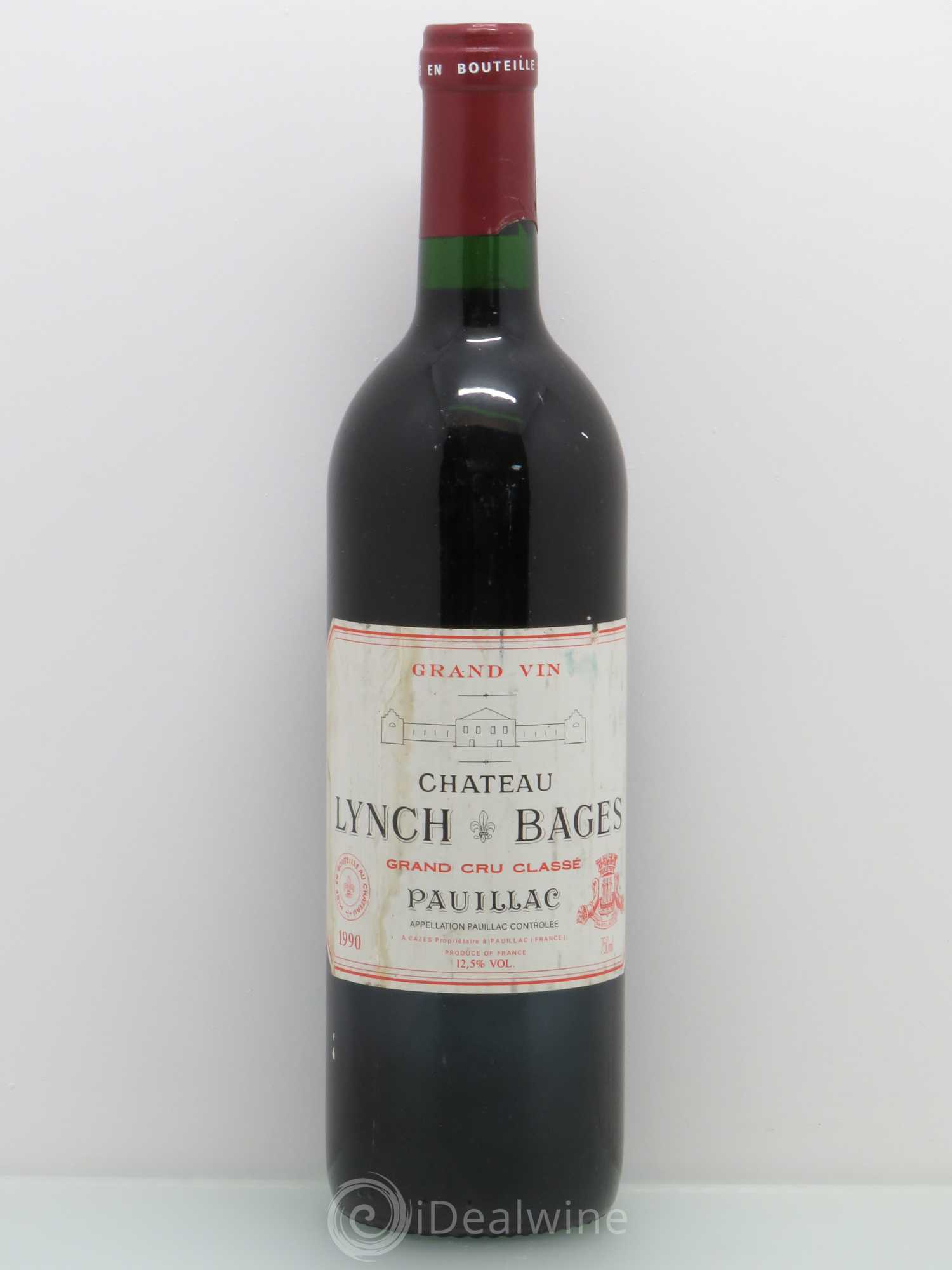 Château Lynch Bages 5ème Grand Cru Classé 1990 - Lot de 1 bouteille - 0