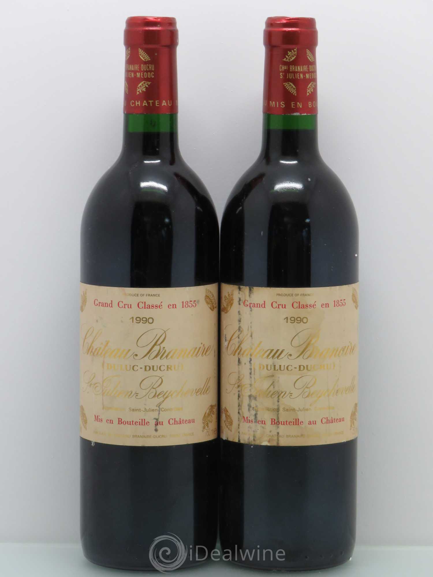 Château Branaire Ducru 4ème Grand Cru Classé 1990 - Lotto di 2 bottiglie - 0
