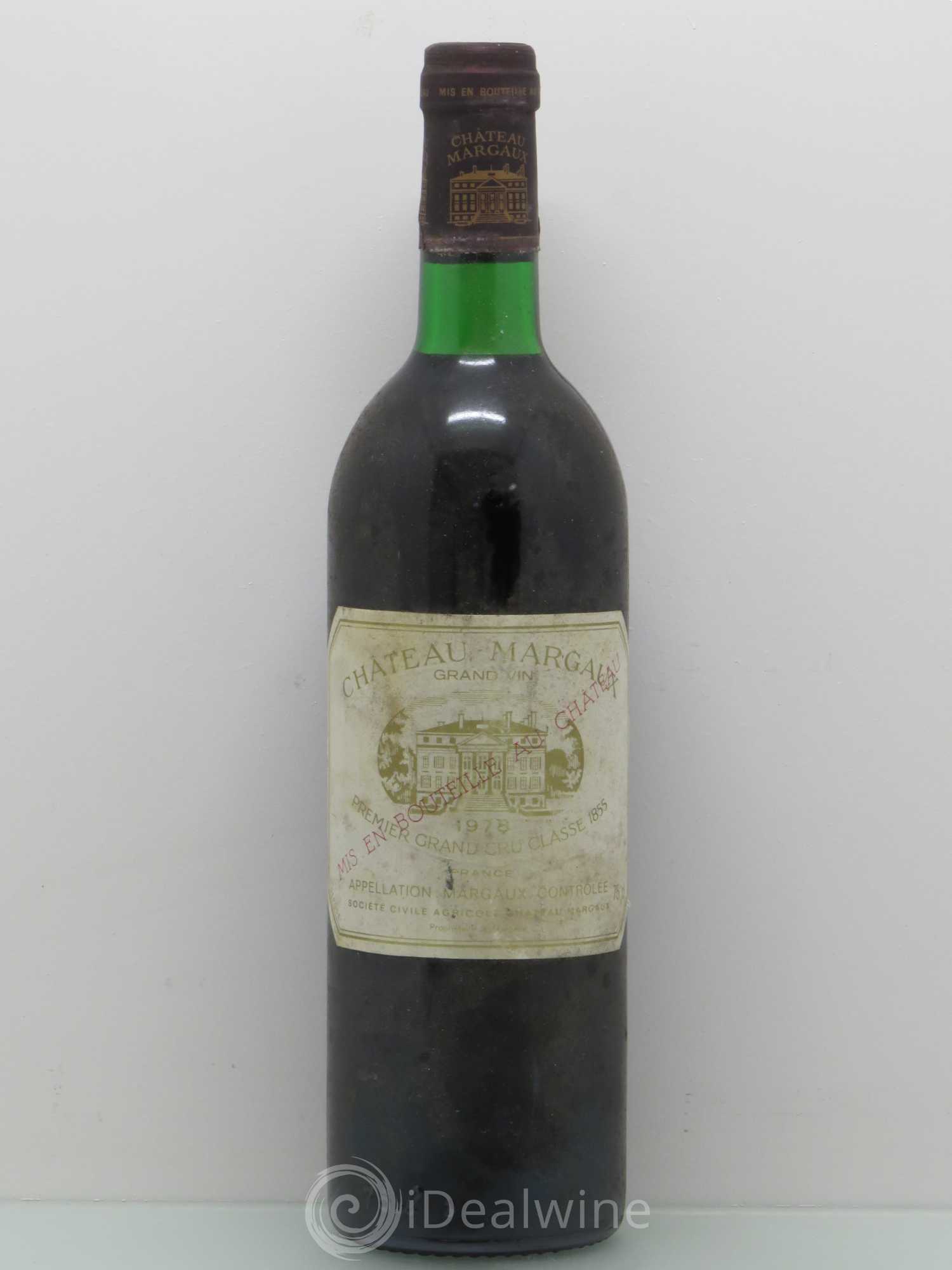 Château Margaux 1er Grand Cru Classé 1978 - Lot de 1 bouteille - 0