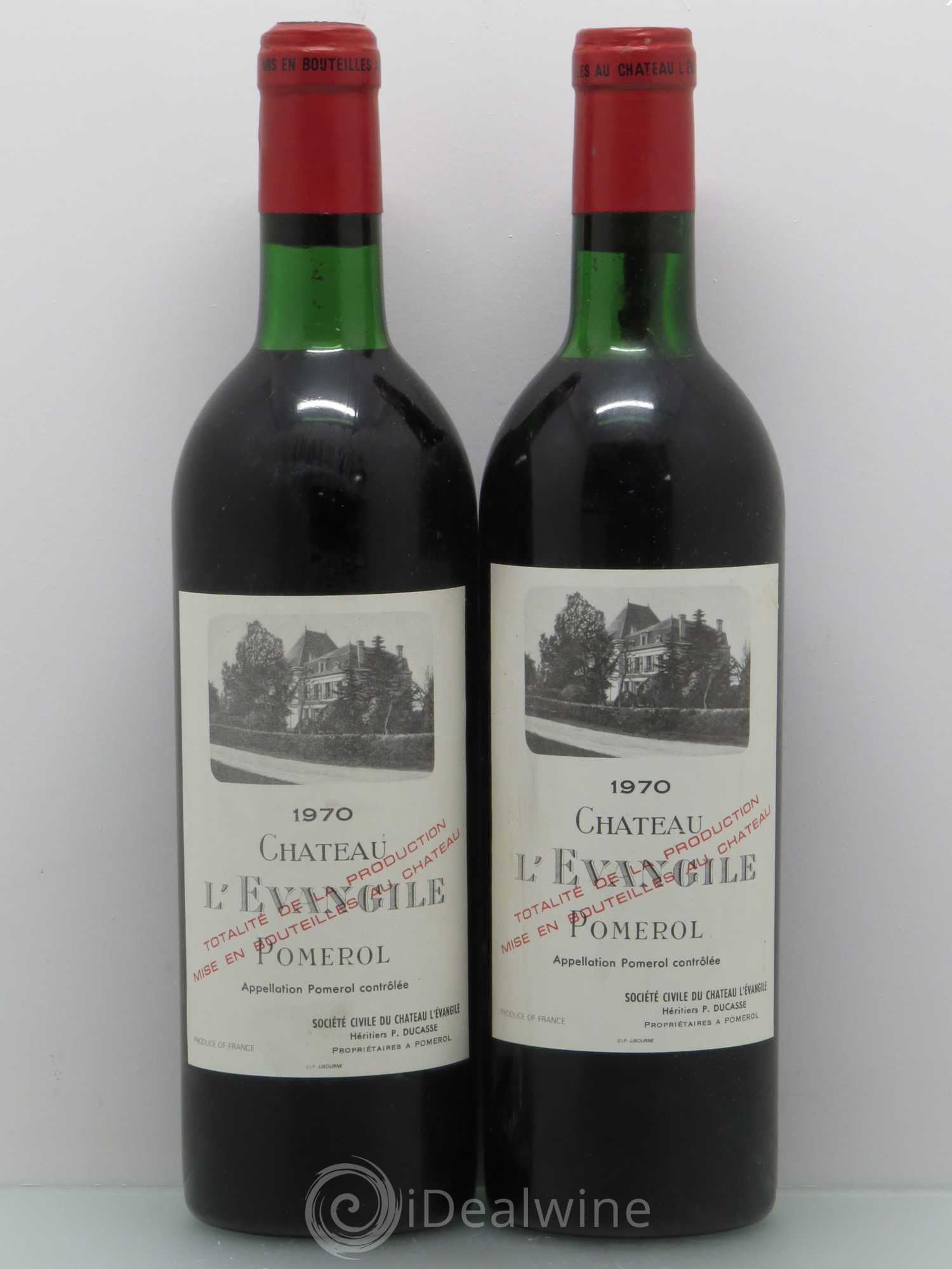 Château l' Évangile 1970 - Lot de 2 bouteilles - 0