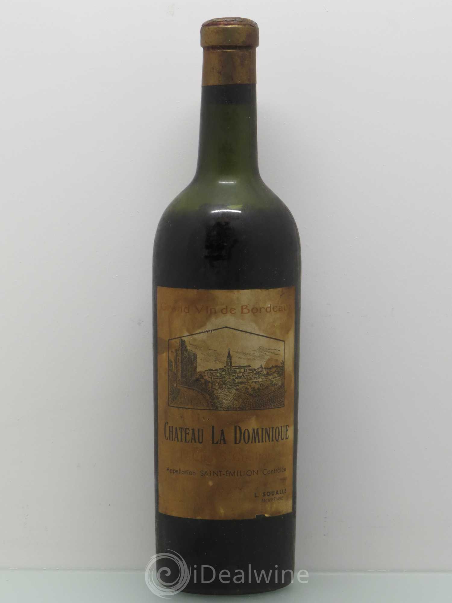 Château la Dominique Grand Cru Classé mise négoce 1947 - Lot de 1 bouteille - 0