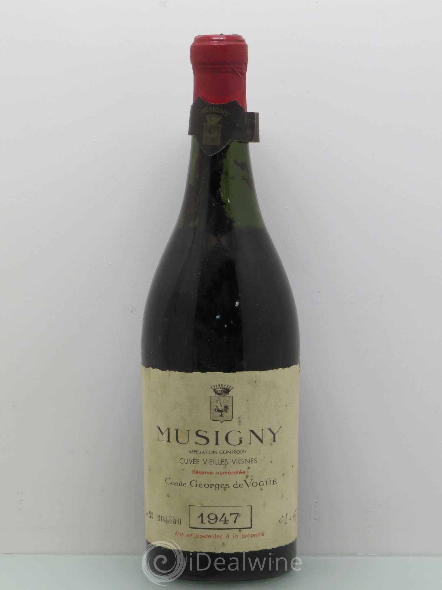 Musigny Grand Cru Cuvée Vieilles Vignes Comte Georges de Vogüé 1947 - Lot de 1 bouteille - 0