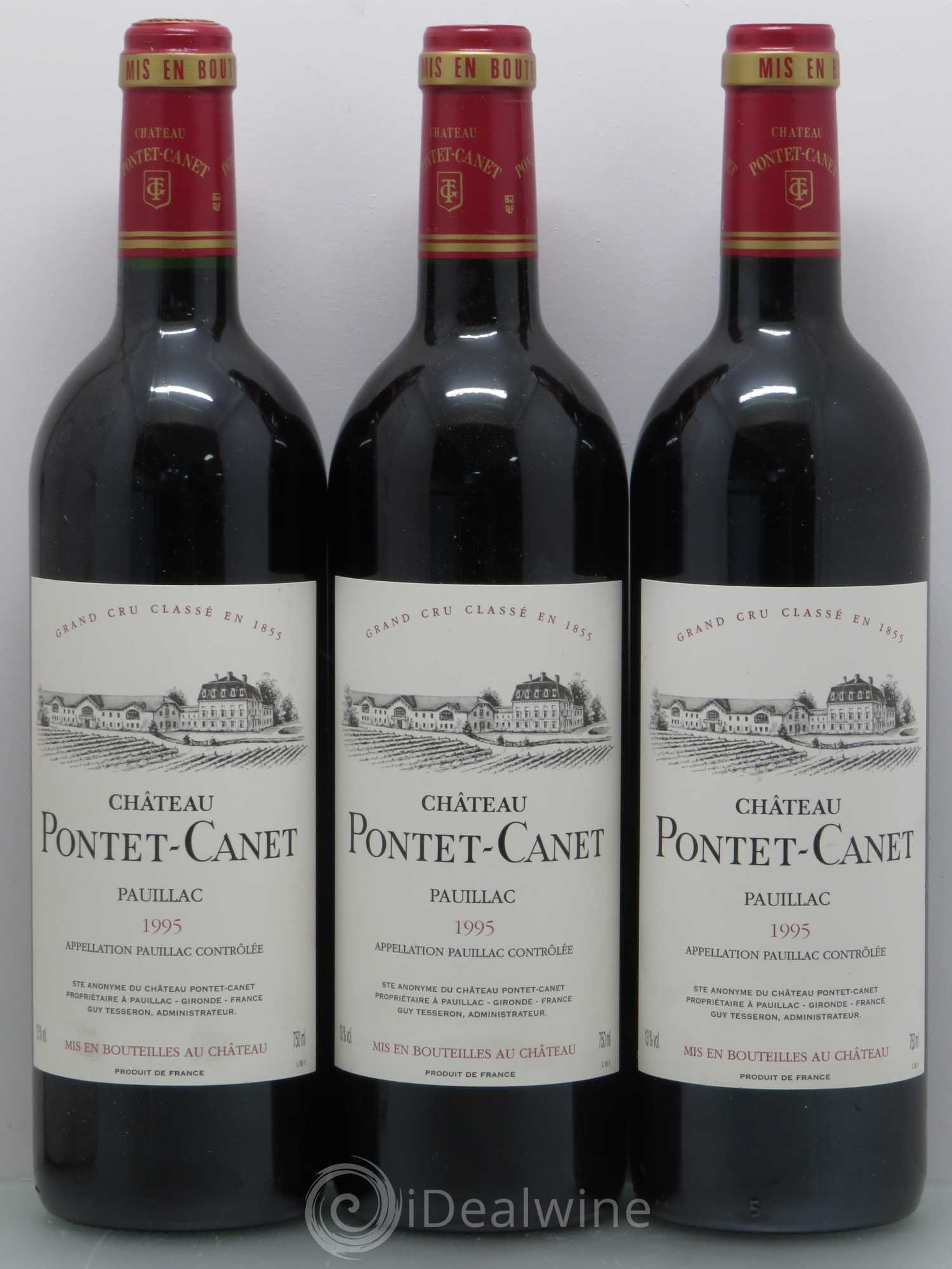 Château Pontet Canet 5ème Grand Cru Classé 1995 - Lot de 12 bouteilles - 2