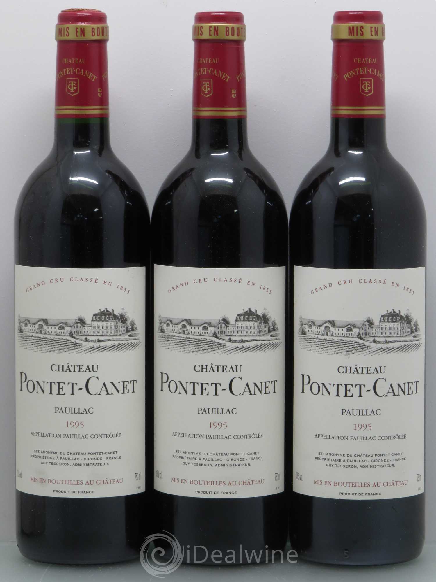 Château Pontet Canet 5ème Grand Cru Classé 1995 - Lot de 12 bouteilles - 3