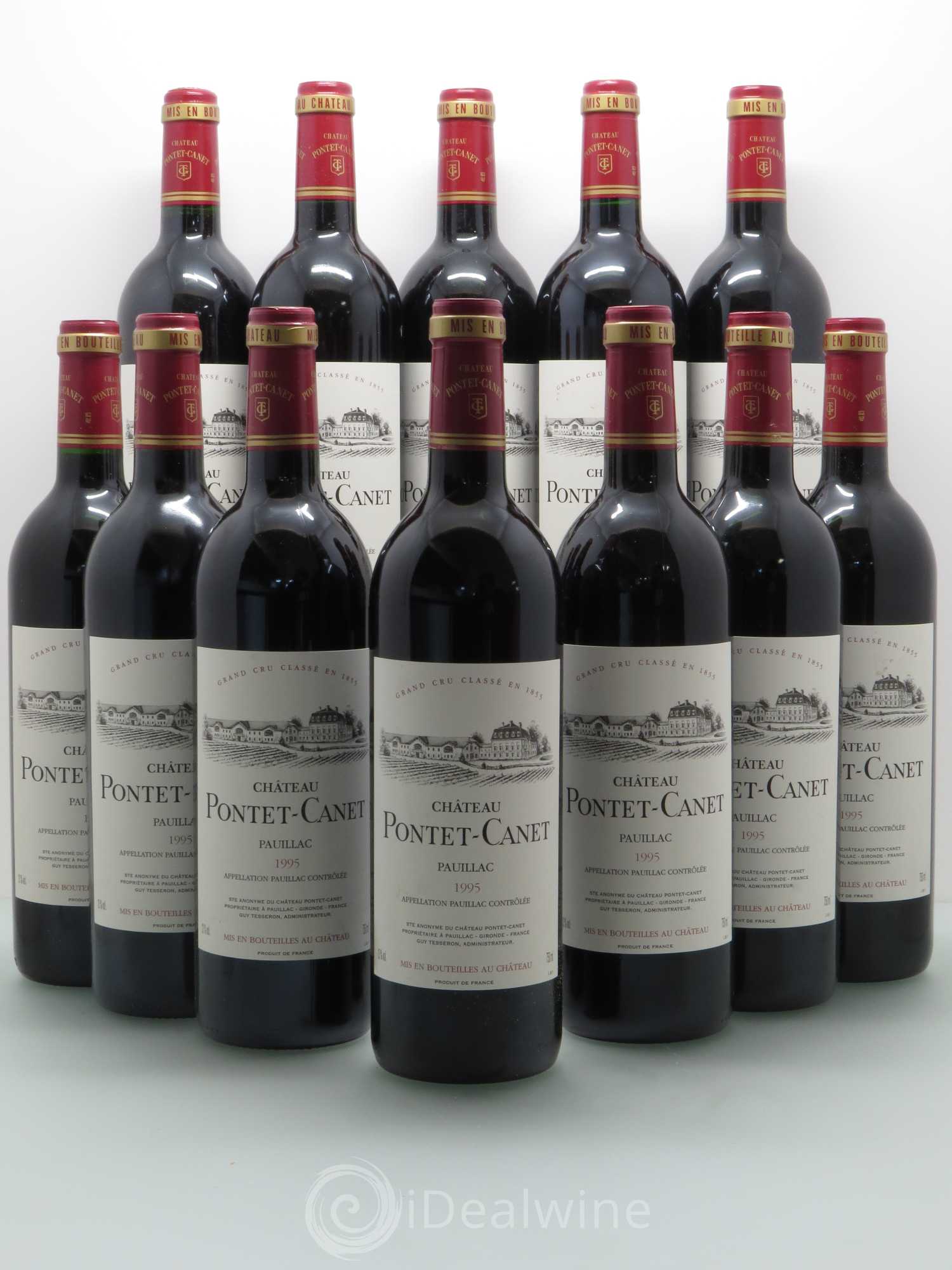 Château Pontet Canet 5ème Grand Cru Classé 1995 - Lot de 12 bouteilles - 0