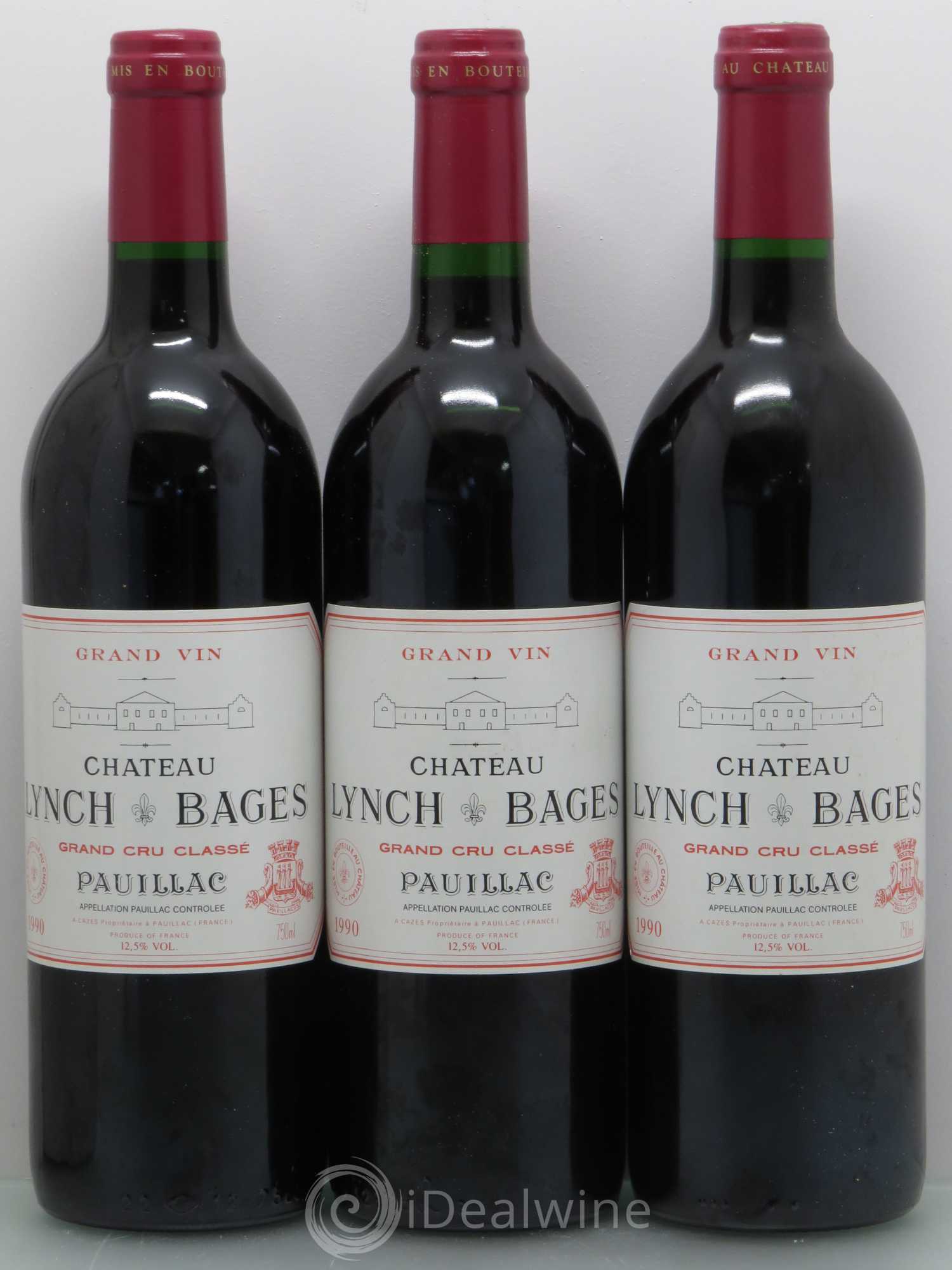 Château Lynch Bages 5ème Grand Cru Classé 1990 - Lot de 12 bouteilles - 1
