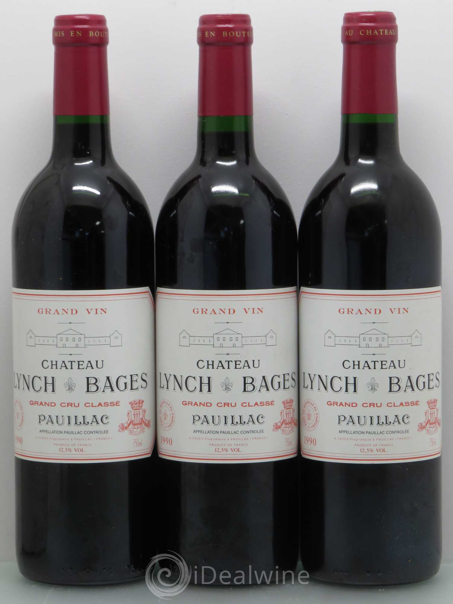 Château Lynch Bages 5ème Grand Cru Classé 1990 - Lot de 12 bouteilles - 3