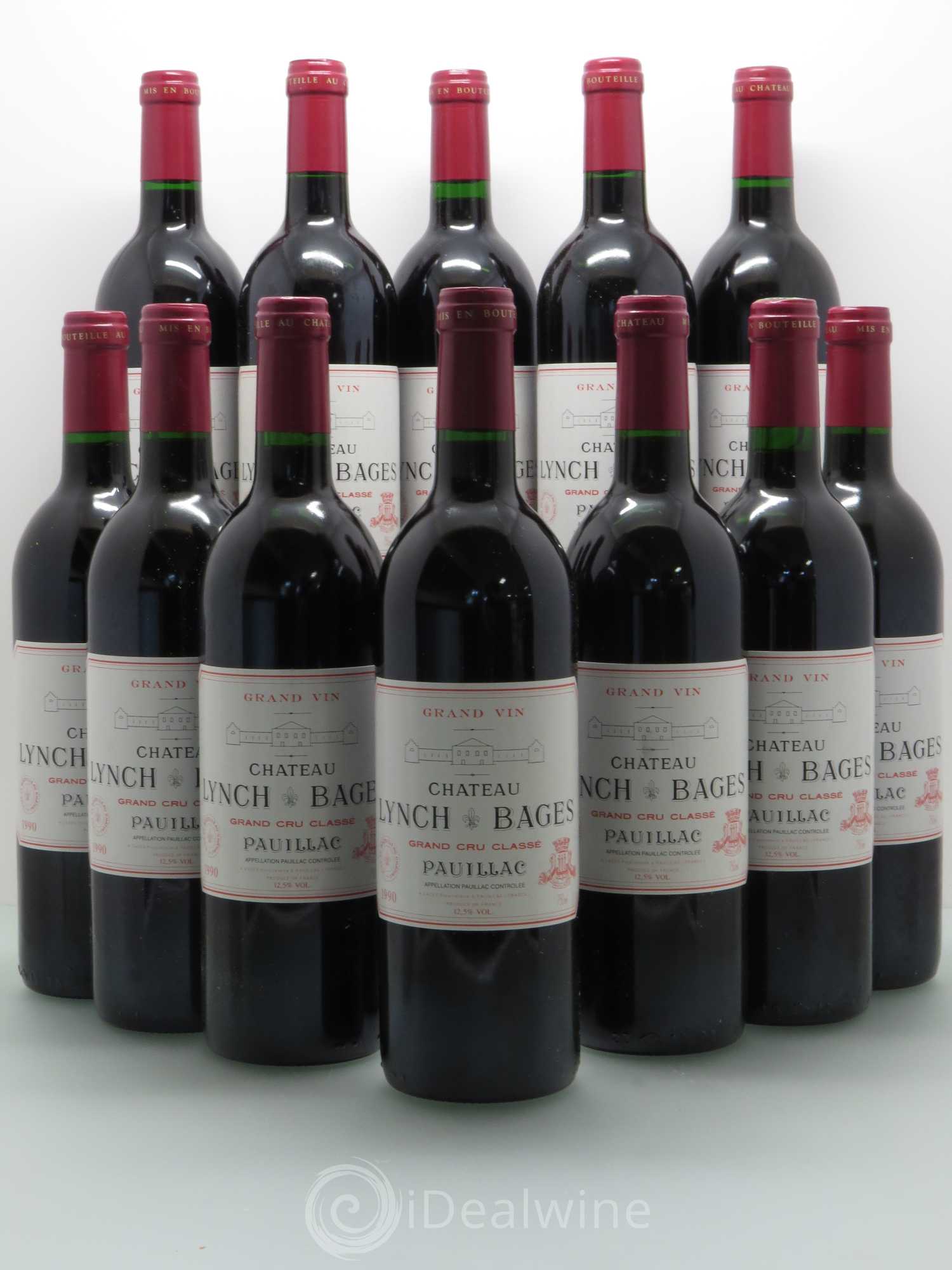 Château Lynch Bages 5ème Grand Cru Classé 1990 - Lot de 12 bouteilles - 0