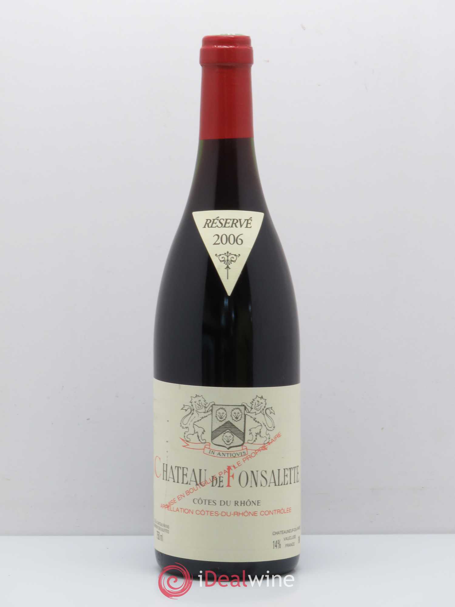 Côtes-du-Rhône Château de Fonsalette Emmanuel Reynaud 2006 - Lot de 1 bouteille - 0