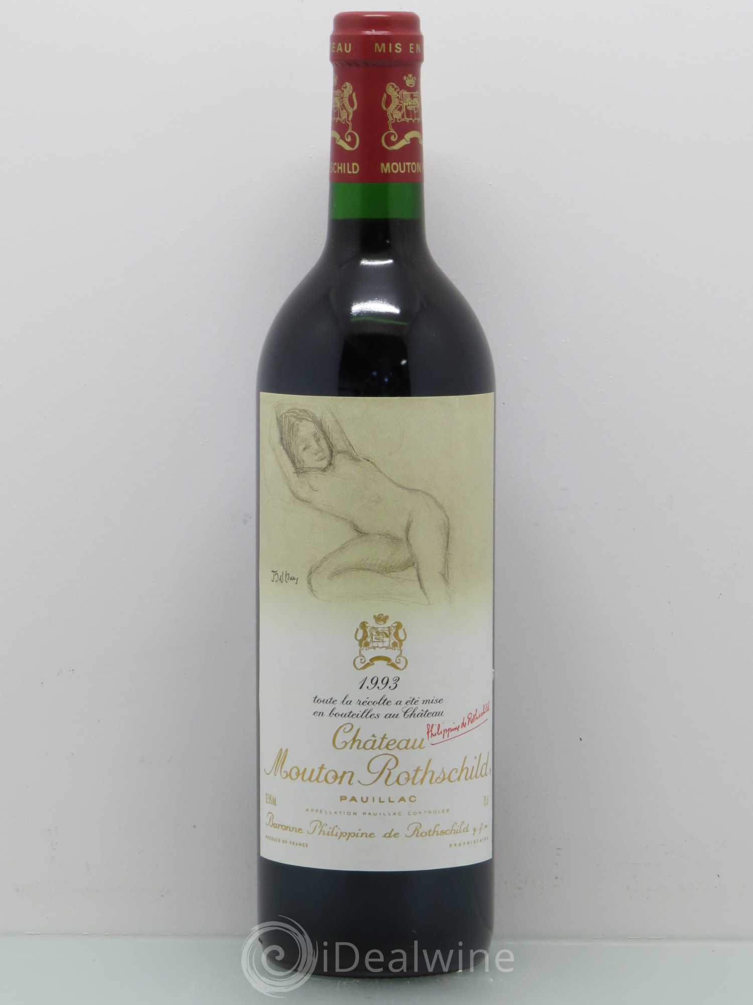 Château Mouton Rothschild 1er Grand Cru Classé 1993 - Lot de 1 bouteille - 0