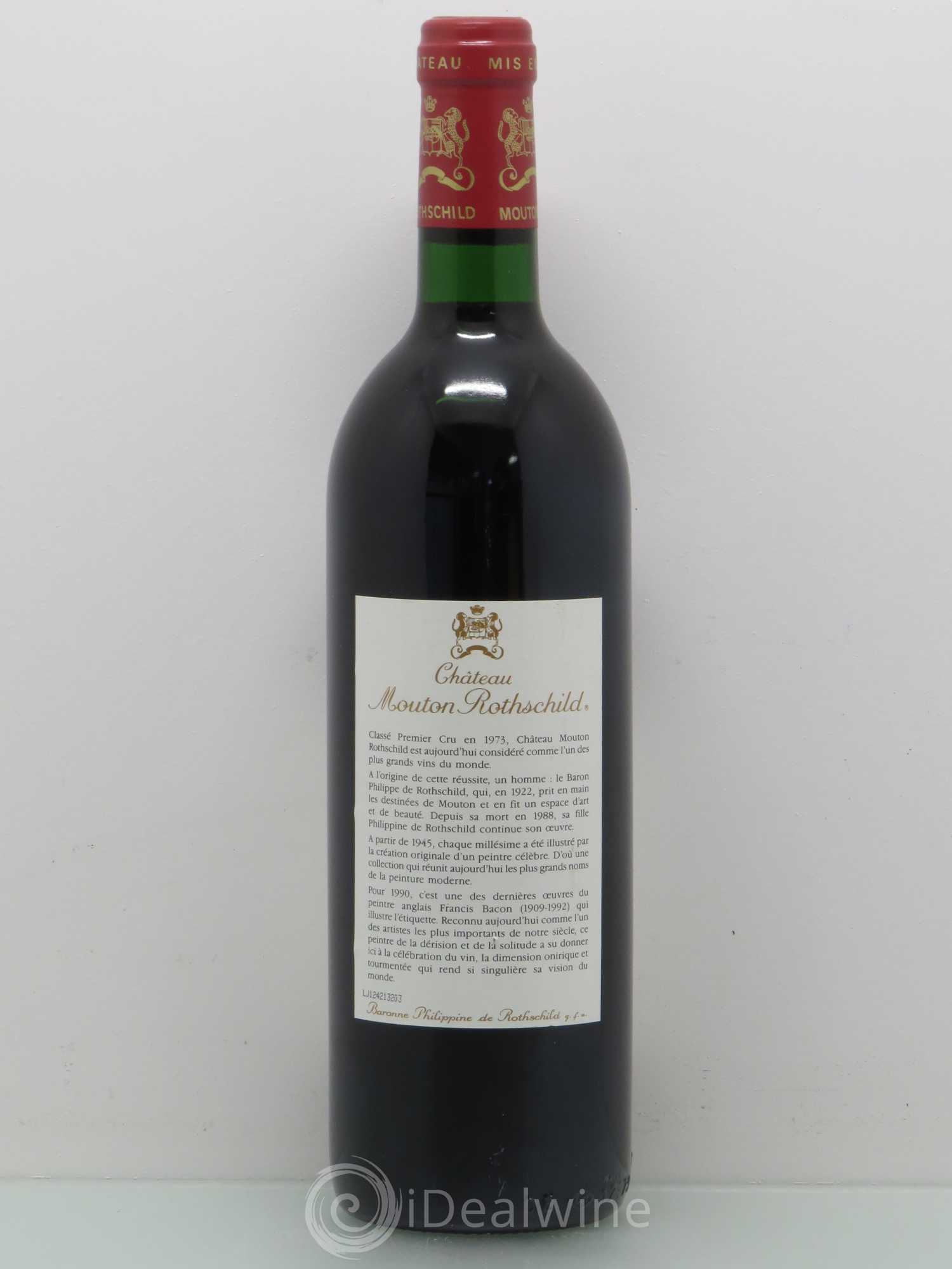 Château Mouton Rothschild 1er Grand Cru Classé 1990 - Lot de 1 bouteille - 1