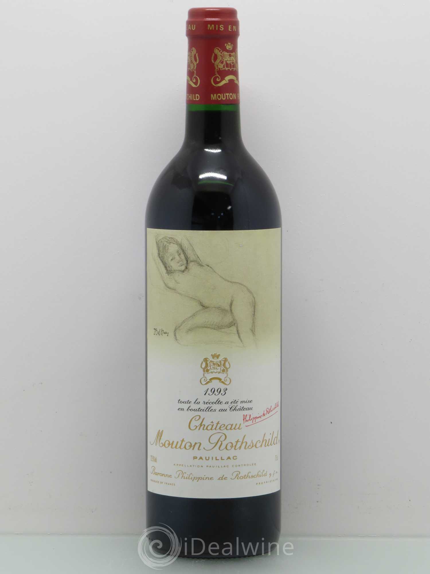 Château Mouton Rothschild 1er Grand Cru Classé 1993 - Lot de 1 bouteille - 0