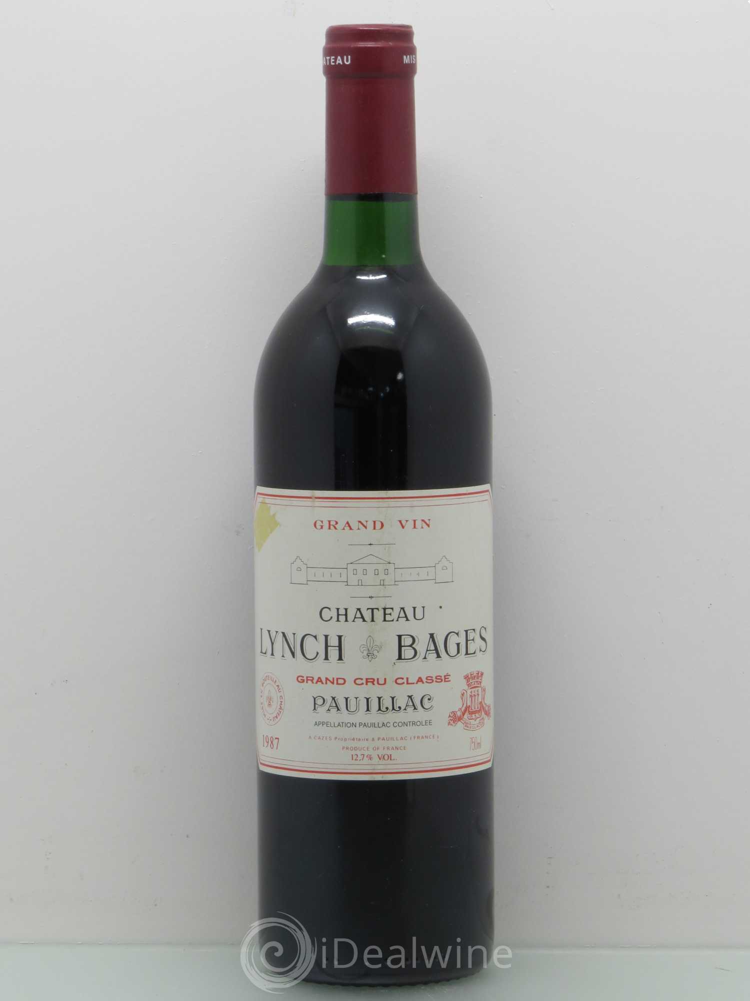 Château Lynch Bages 5ème Grand Cru Classé 1987 - Lot de 1 bouteille - 0