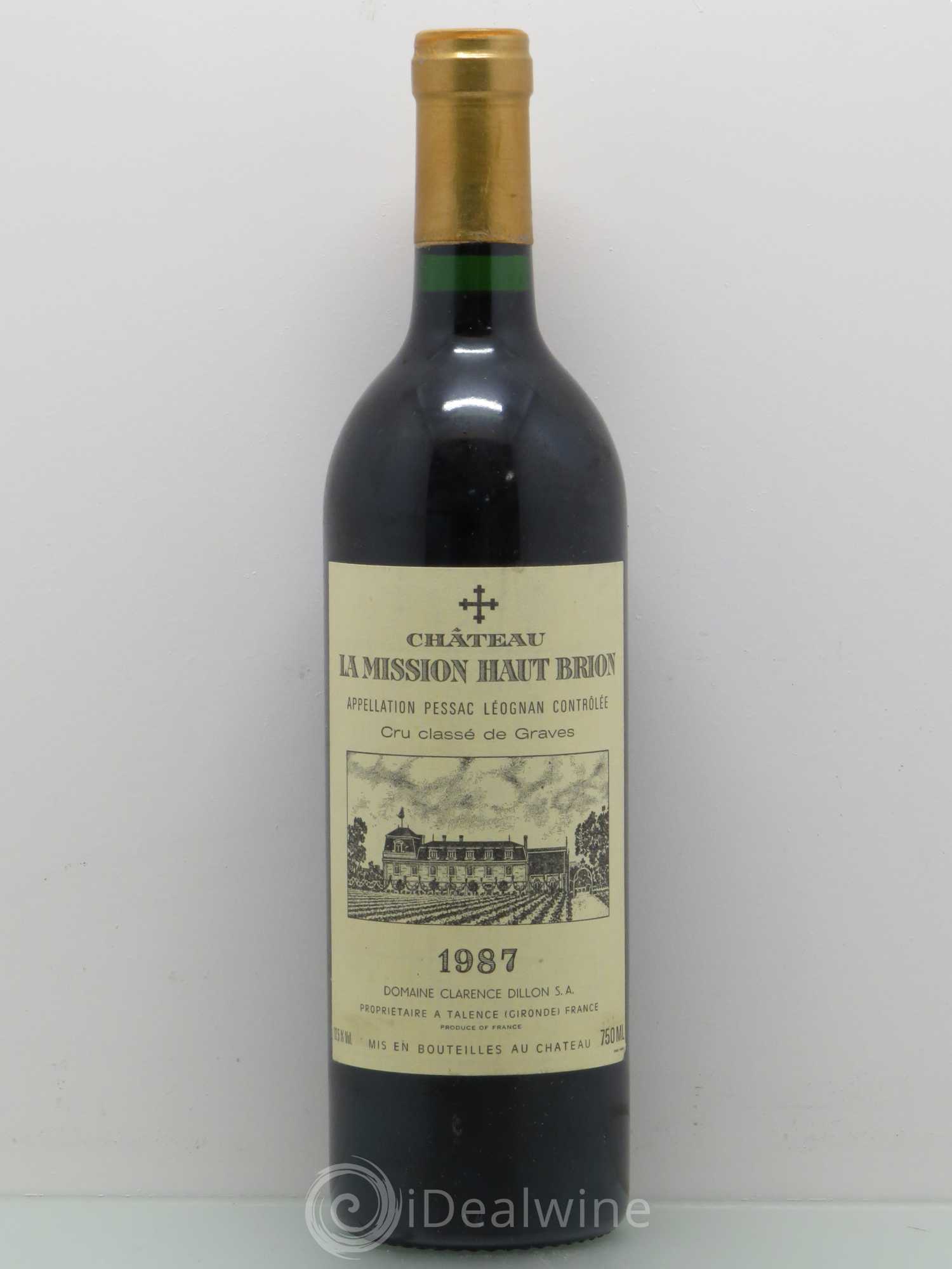 Château la Mission Haut-Brion Cru Classé de Graves 1987 - Lot de 1 bouteille - 0