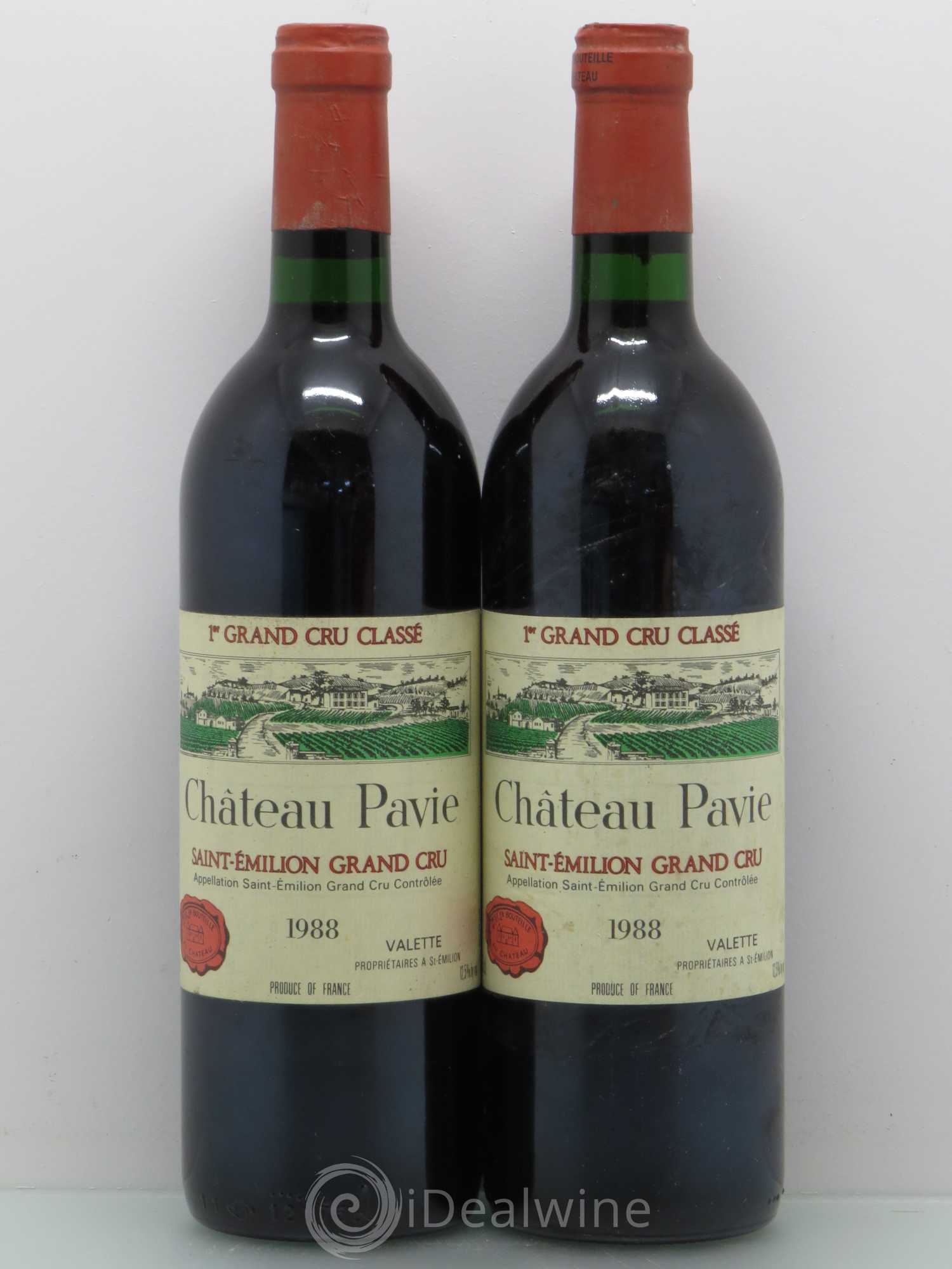 Château Pavie 1er Grand Cru Classé A 1988 - Lot de 2 bouteilles - 0