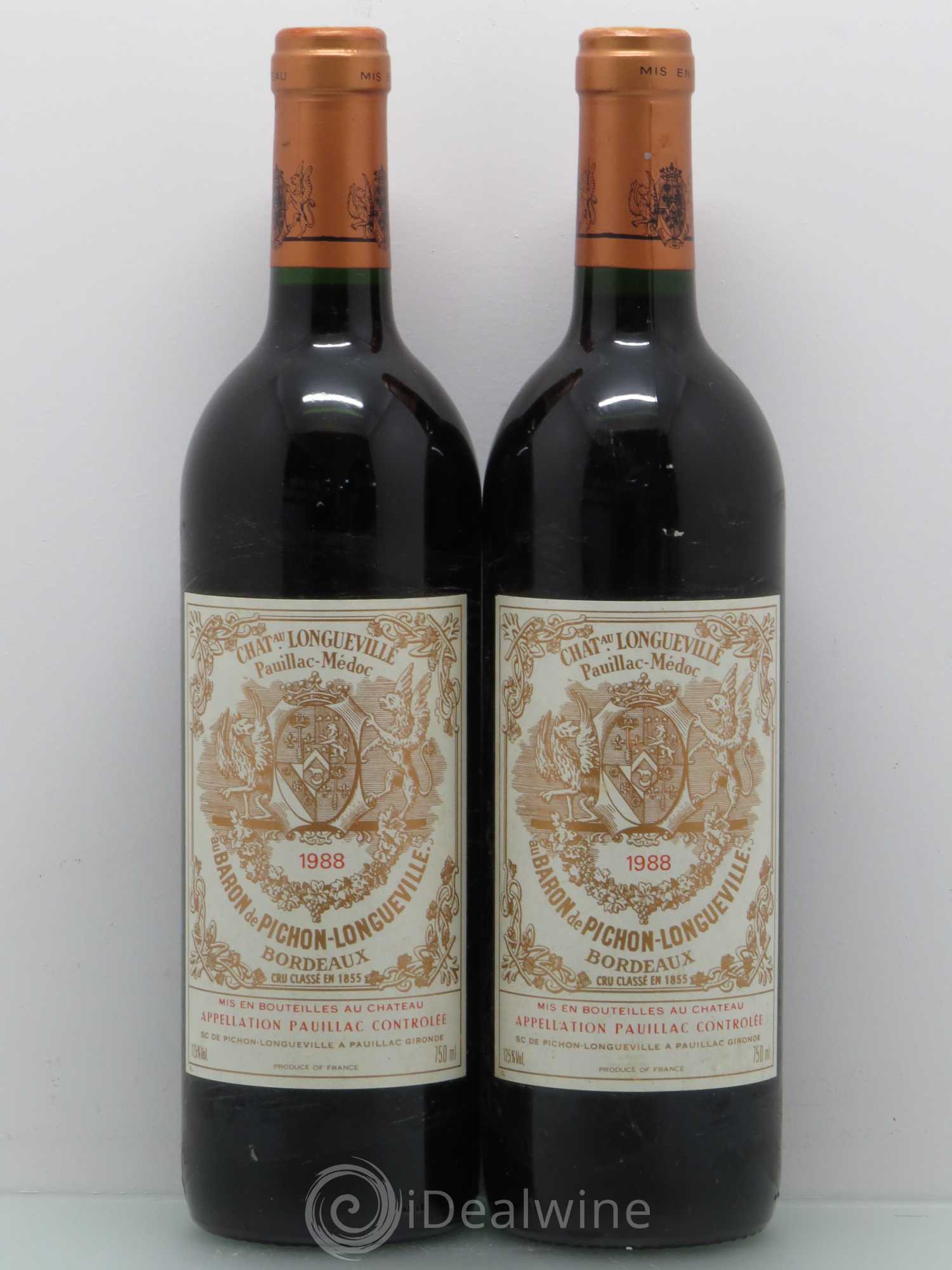 Pichon Longueville Baron 2ème Grand Cru Classé 1988 - Lot de 2 bouteilles - 0