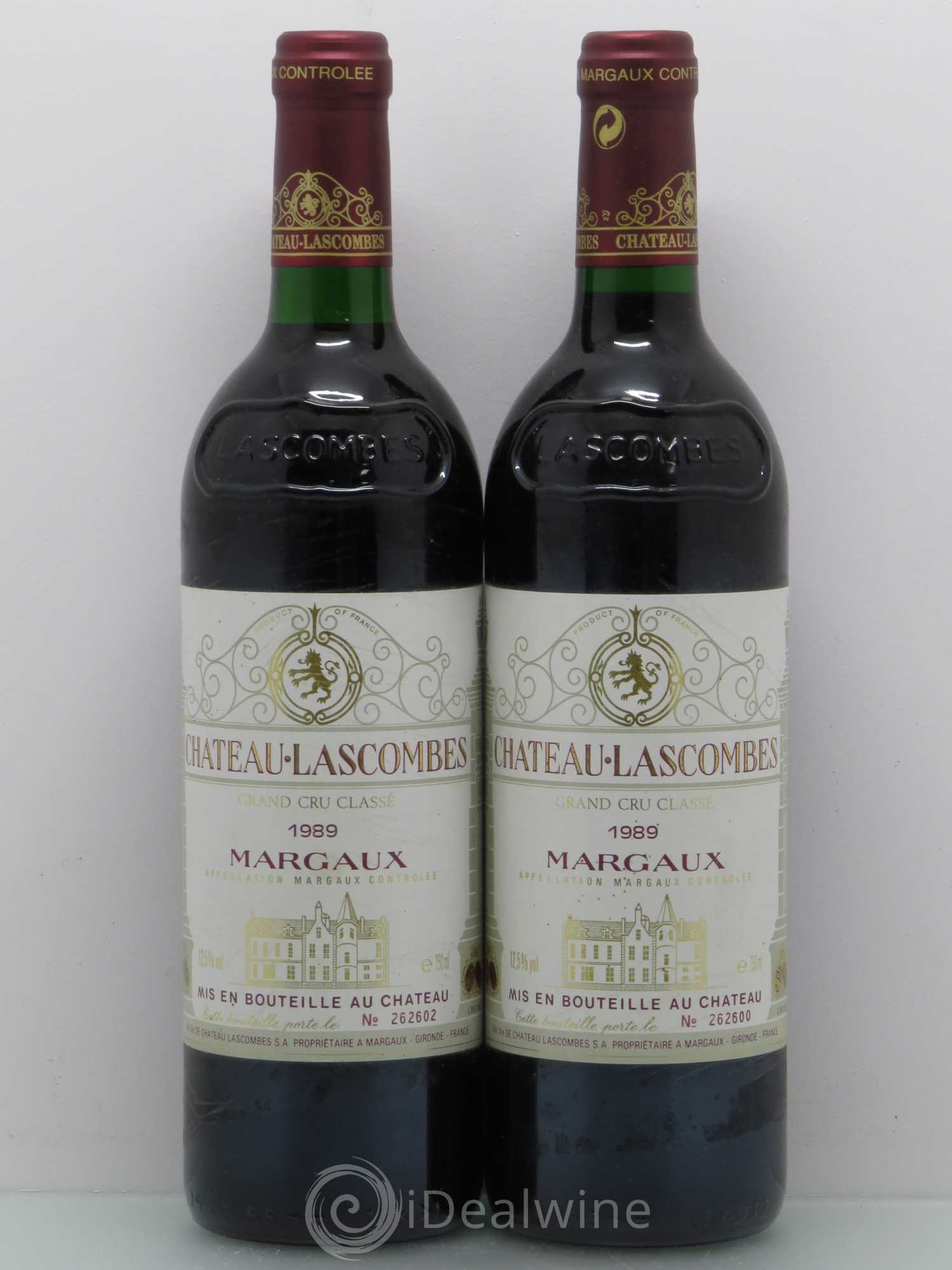 Château Lascombes 2ème Grand Cru Classé 1989 - Lot de 2 bouteilles - 0