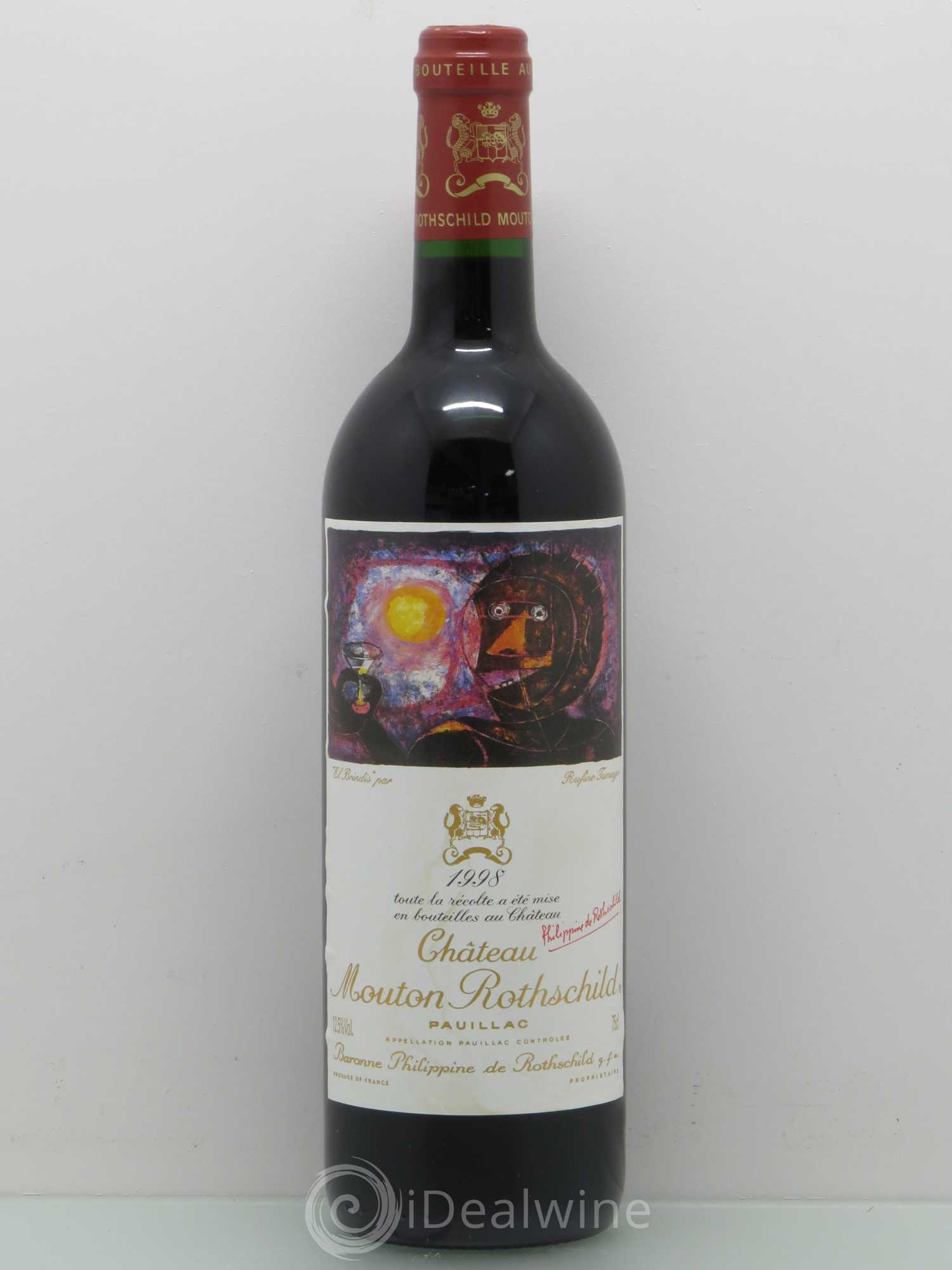 Château Mouton Rothschild 1er Grand Cru Classé 1998 - Lot de 1 bouteille - 0