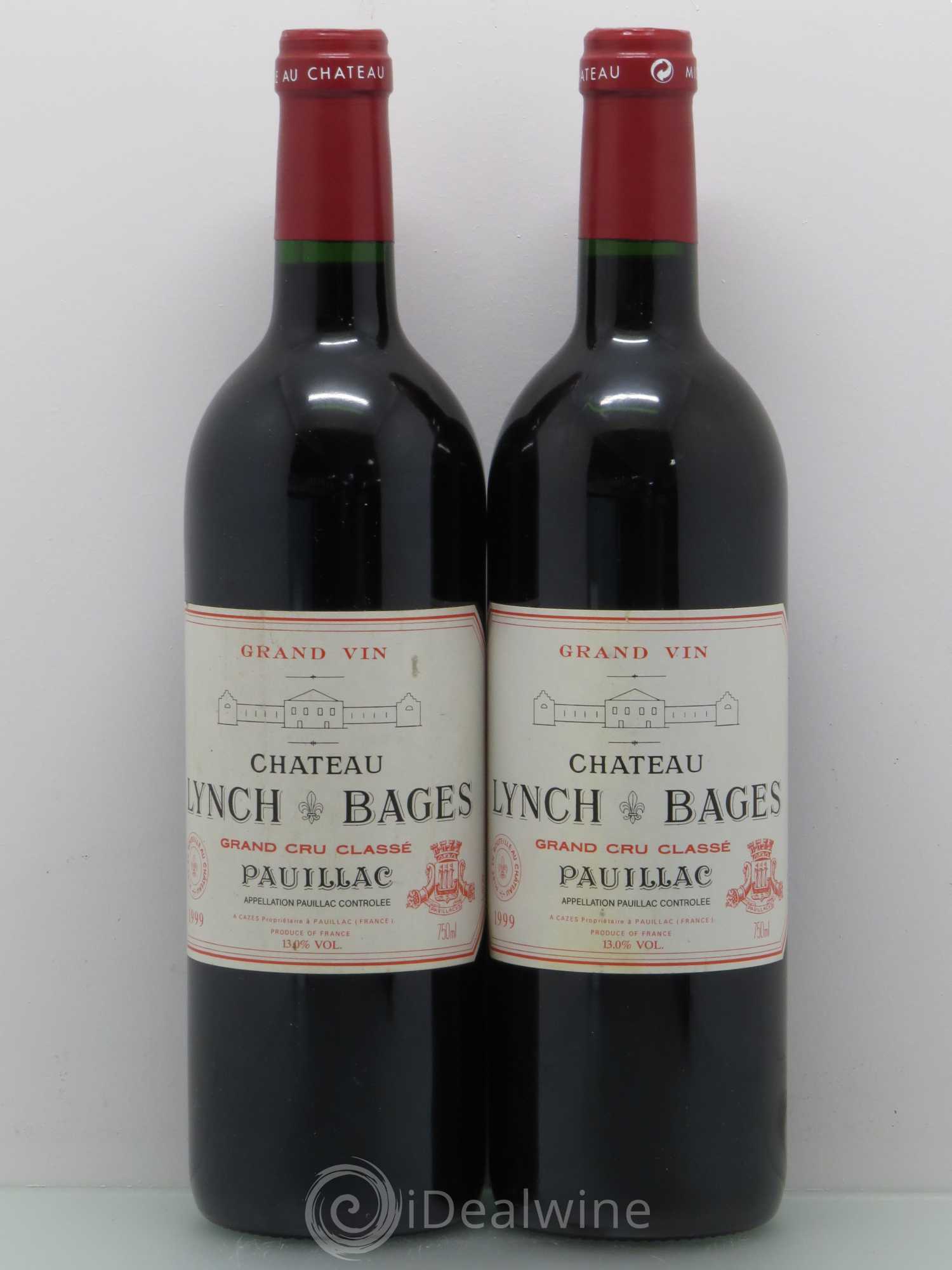 Château Lynch Bages 5ème Grand Cru Classé 1999 - Lot de 2 bouteilles - 0