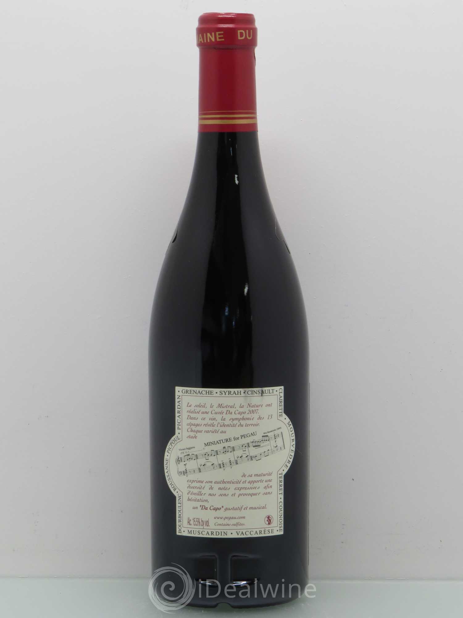 Châteauneuf-du-Pape Domaine du Pégau Cuvée Da Capo Paul et Laurence Féraud 2007 - Lot de 1 bouteille - 1